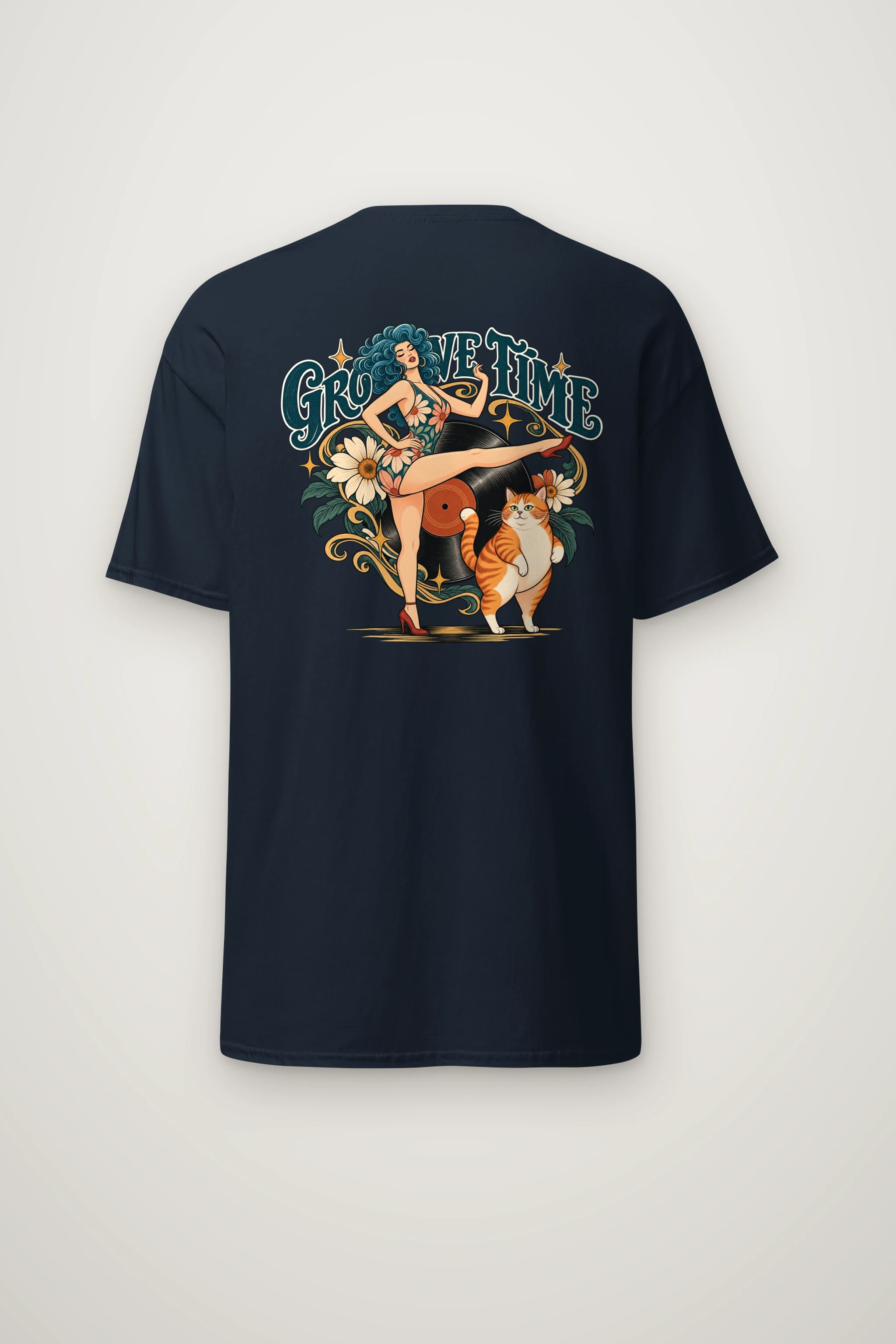 "Groove Time" Heavyweight Unisex Crewneck T-shirt