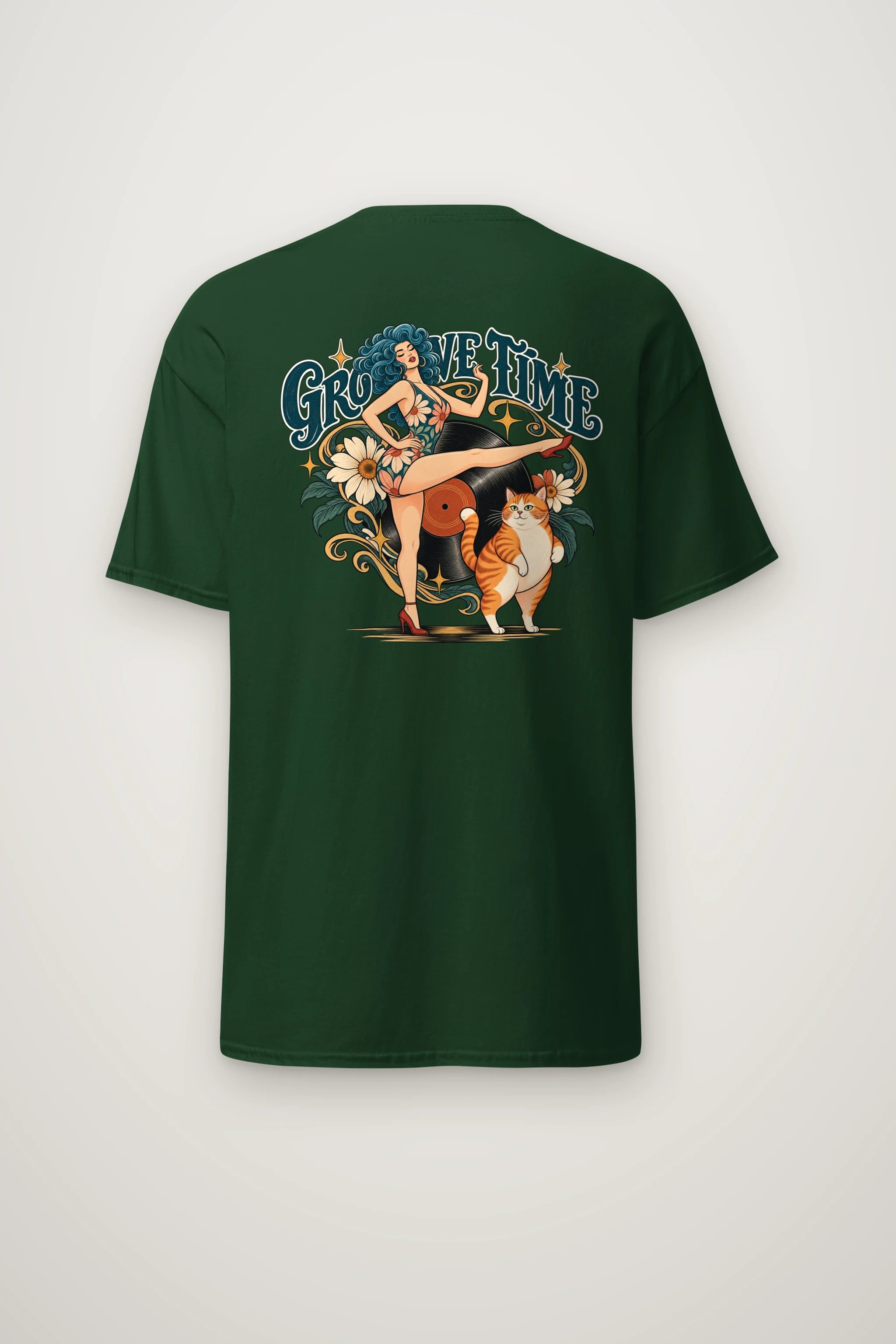 "Groove Time" Heavyweight Unisex Crewneck T-shirt
