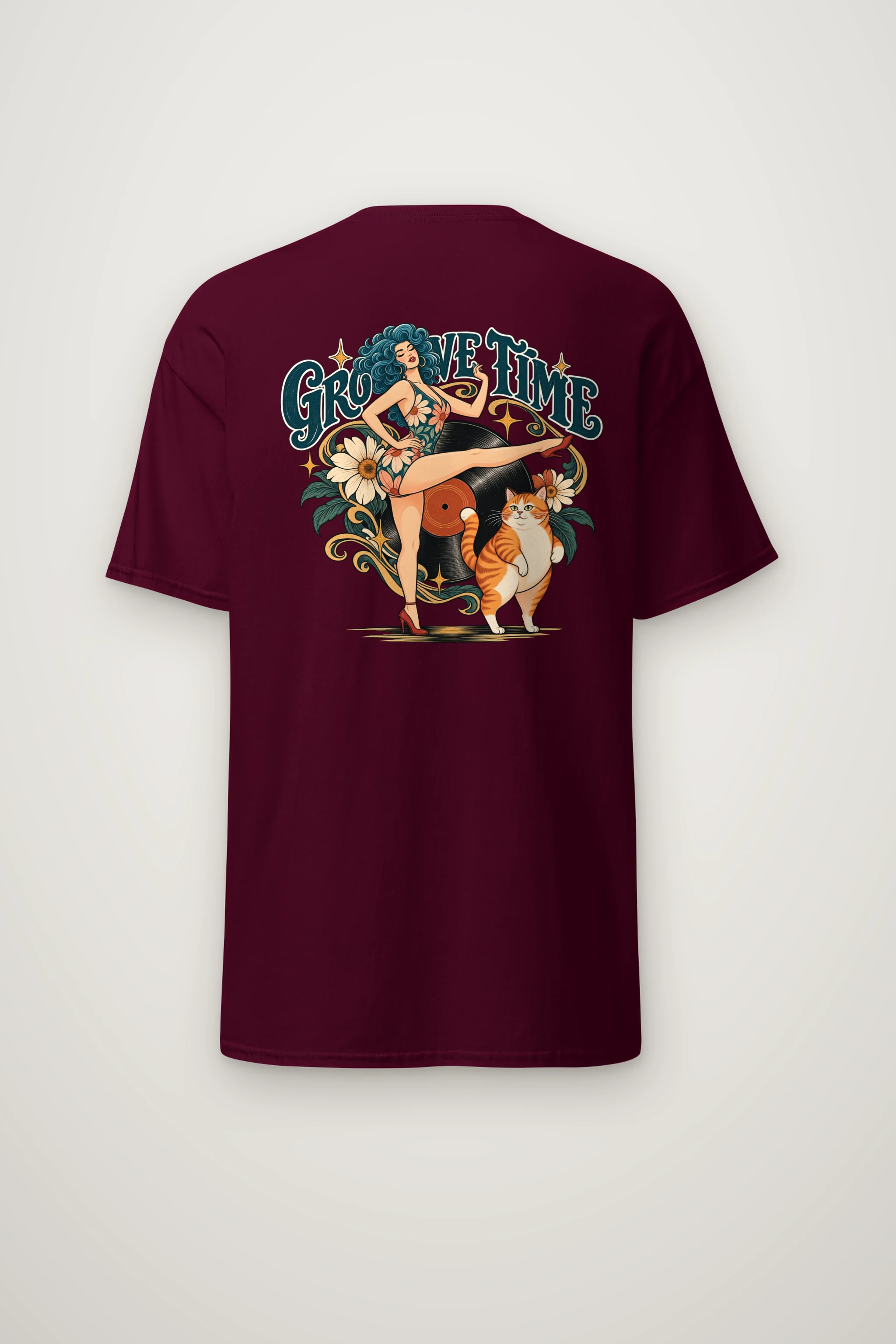 "Groove Time" Heavyweight Unisex Crewneck T-shirt