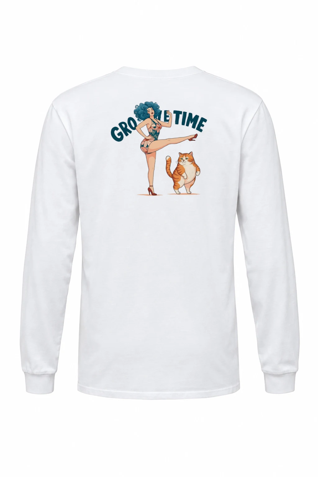"Tabby Kick Time" Unisex Longsleeve T-shirt | Gildan 2400