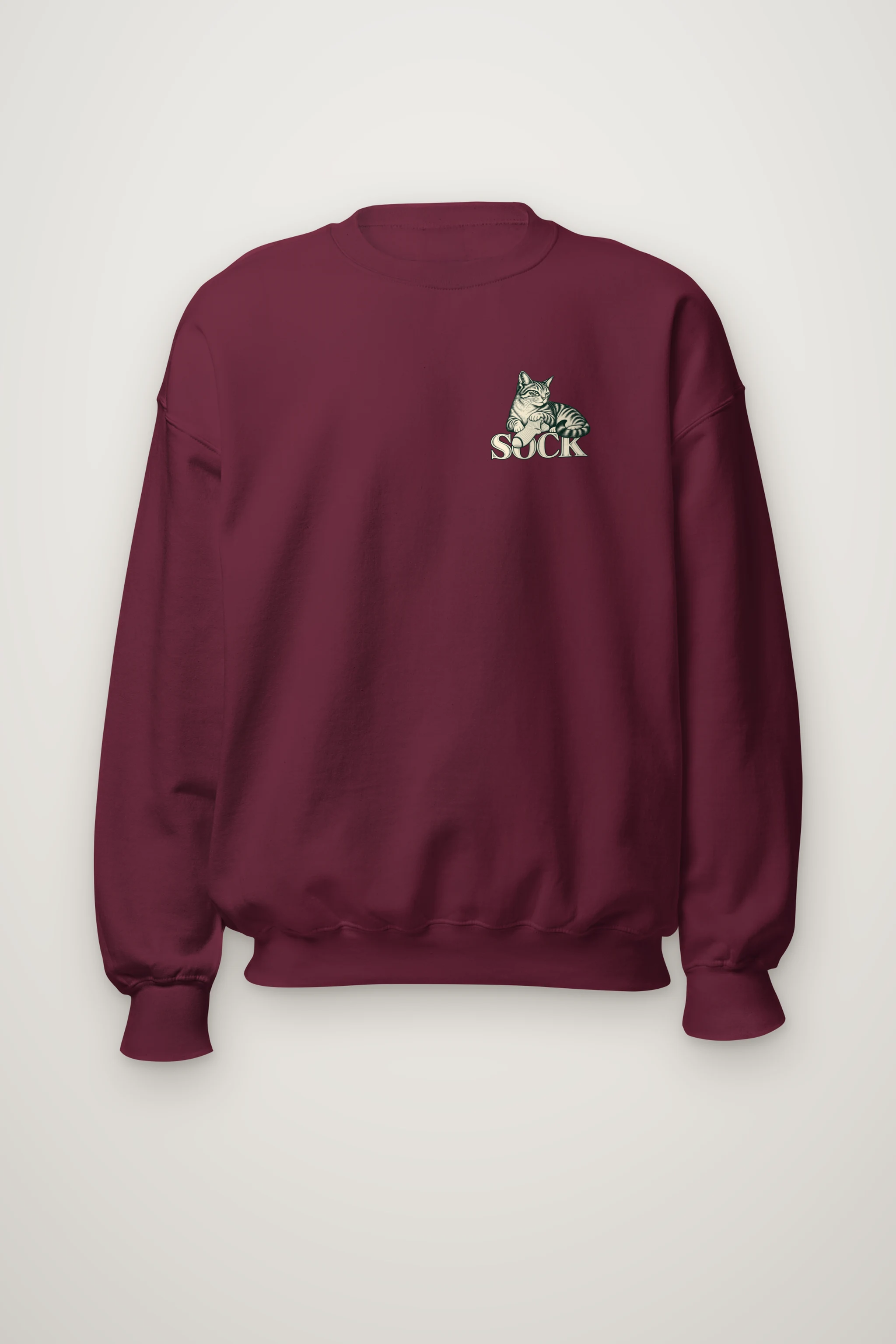 "Tabby With Sock" Heavy Blend Unisex Crewneck Sweatshirt