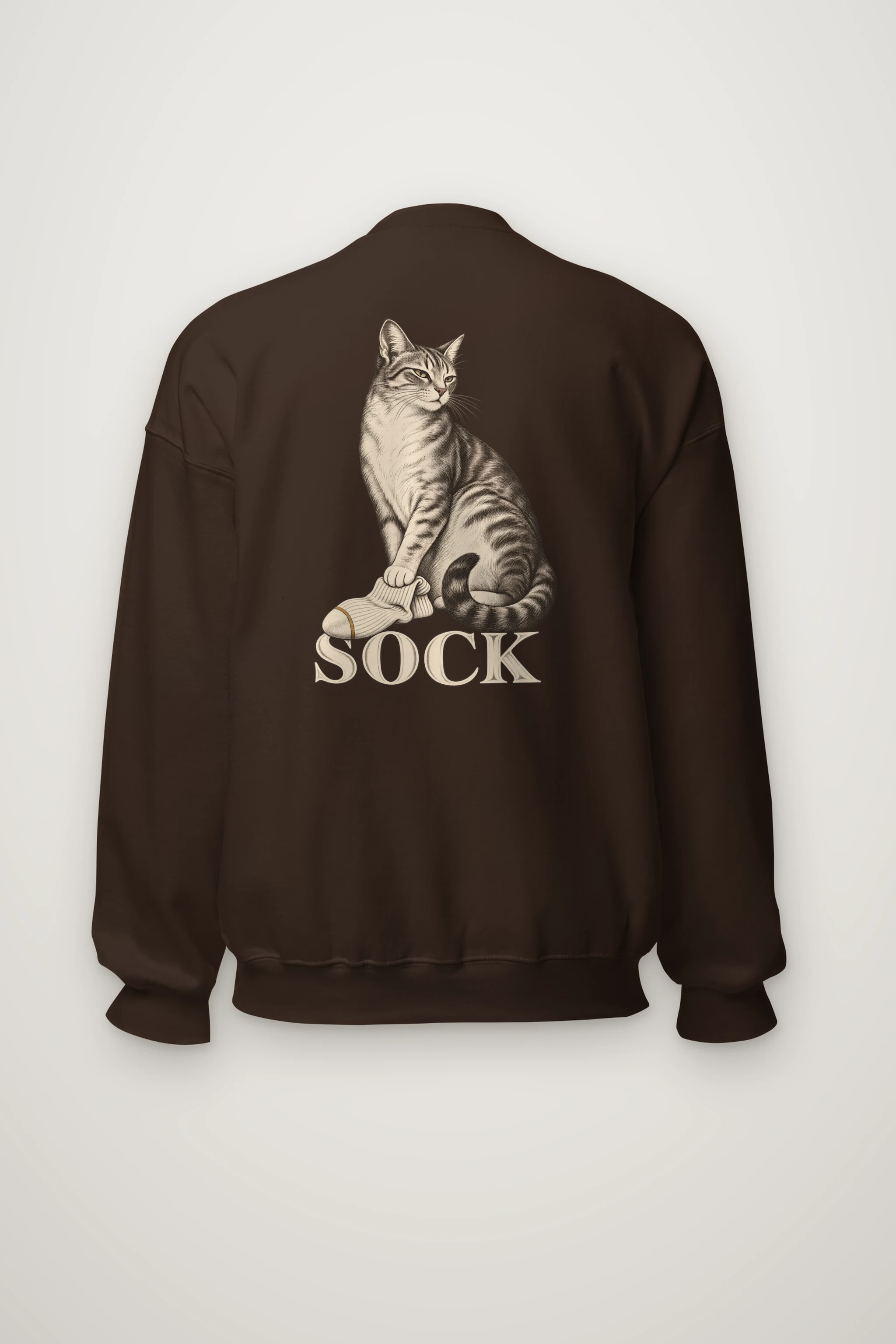 "Tabby With Sock" Heavy Blend Unisex Crewneck Sweatshirt