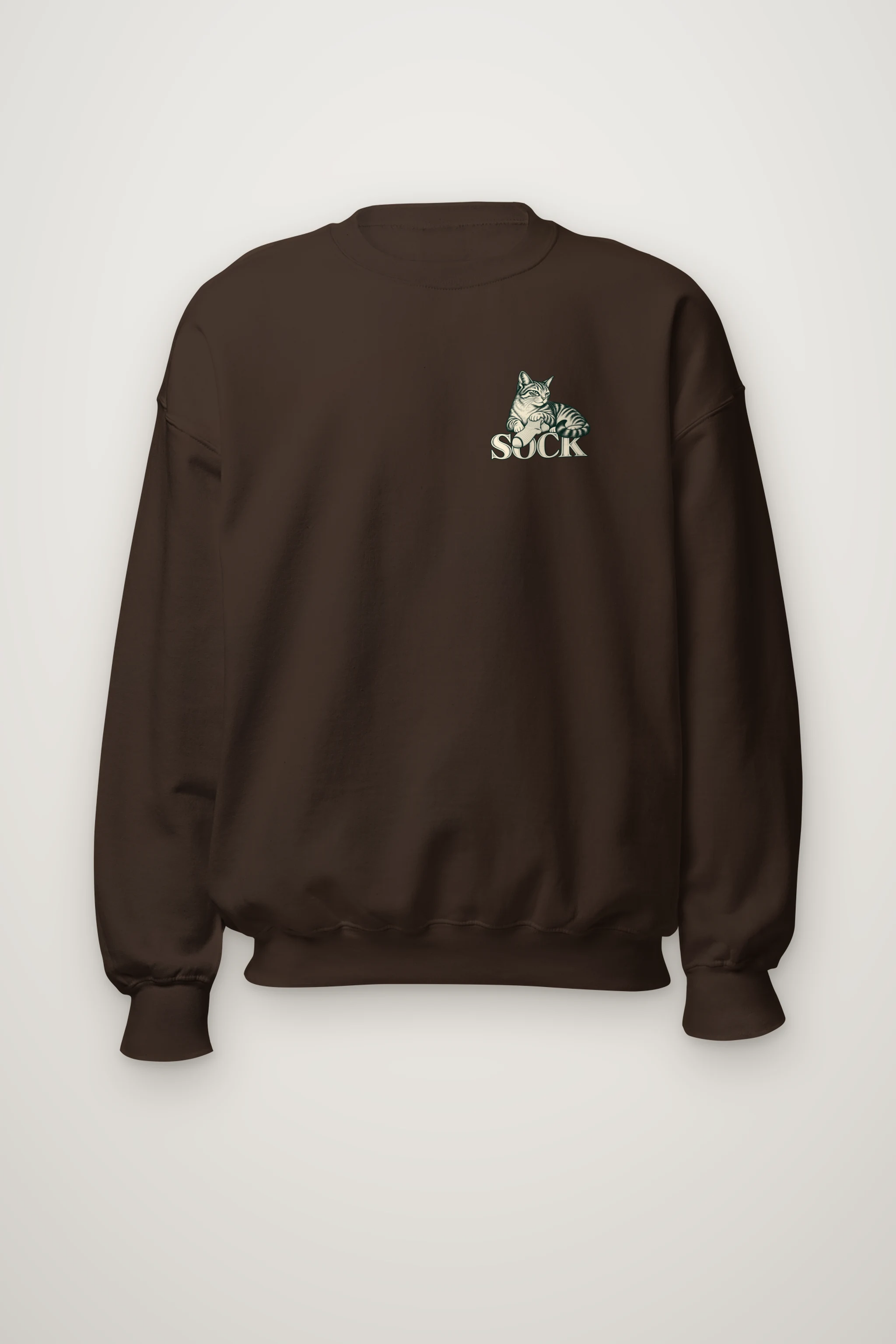 "Tabby With Sock" Heavy Blend Unisex Crewneck Sweatshirt