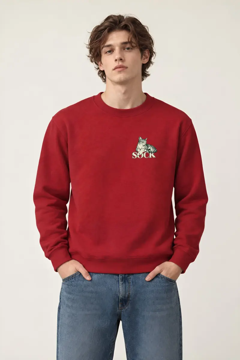 "Tabby With Sock" Heavy Blend Unisex Crewneck Sweatshirt