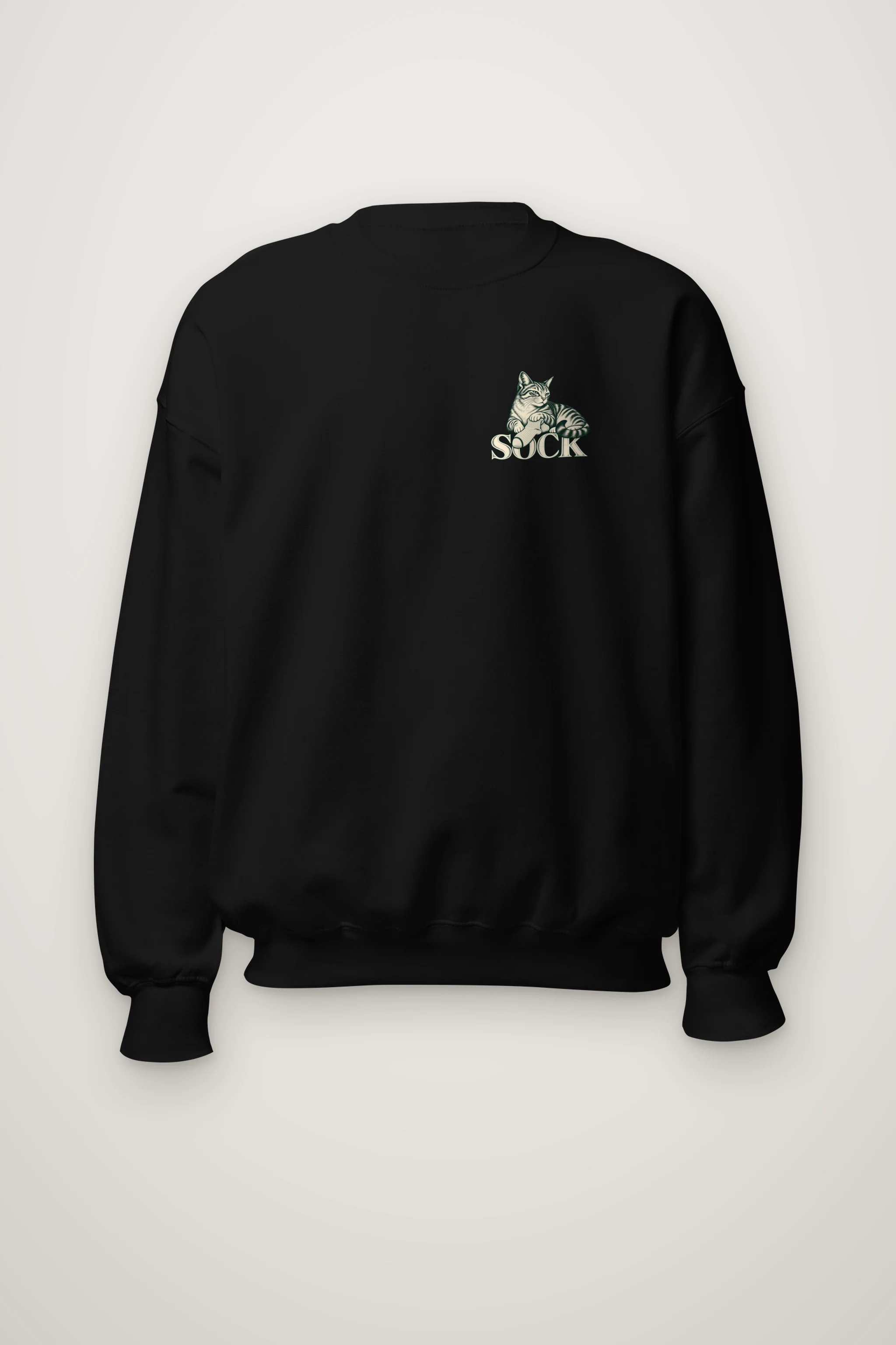 "Tabby With Sock" Heavy Blend Unisex Crewneck Sweatshirt