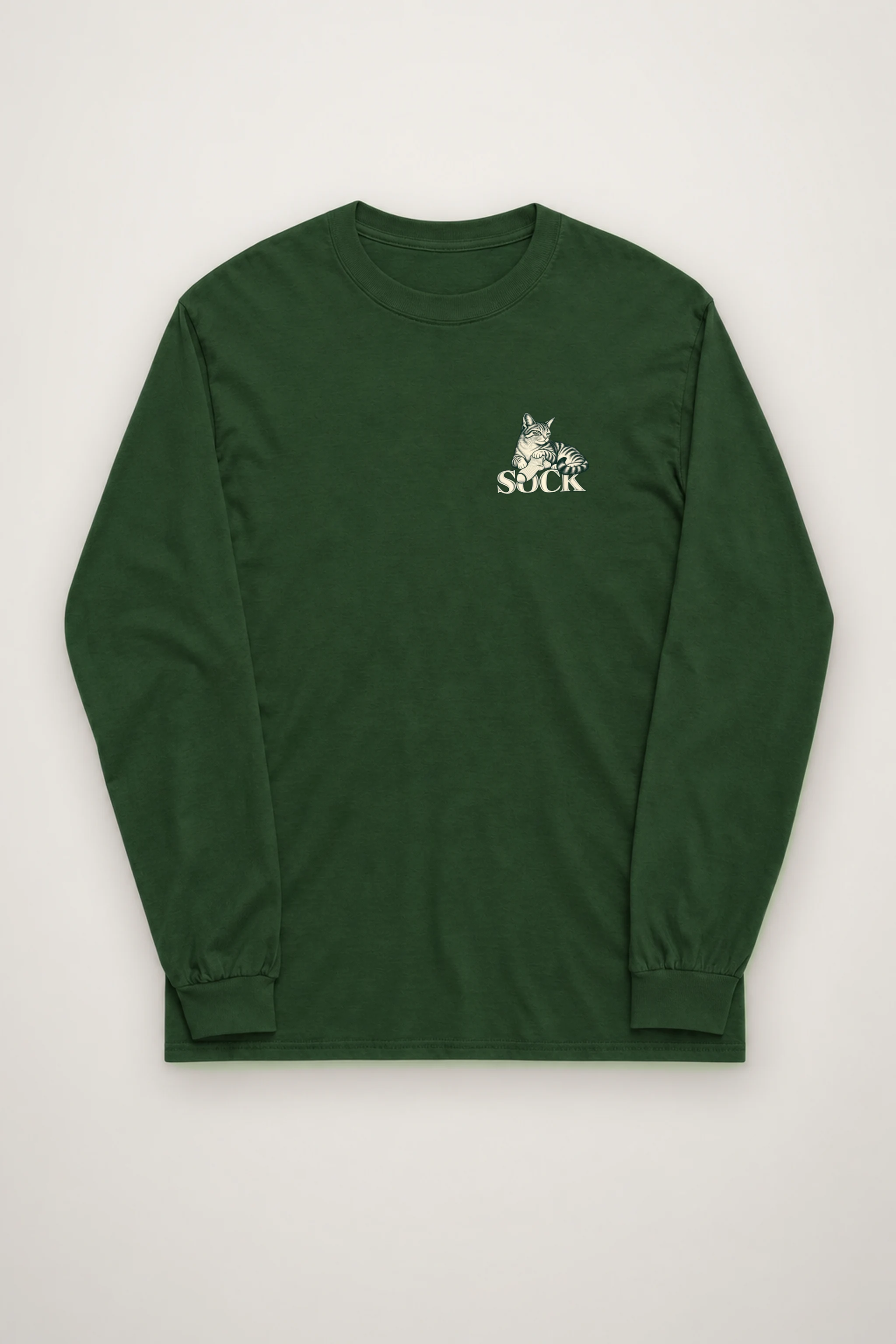 "Tabby With Sock" Unisex Longsleeve T-shirt