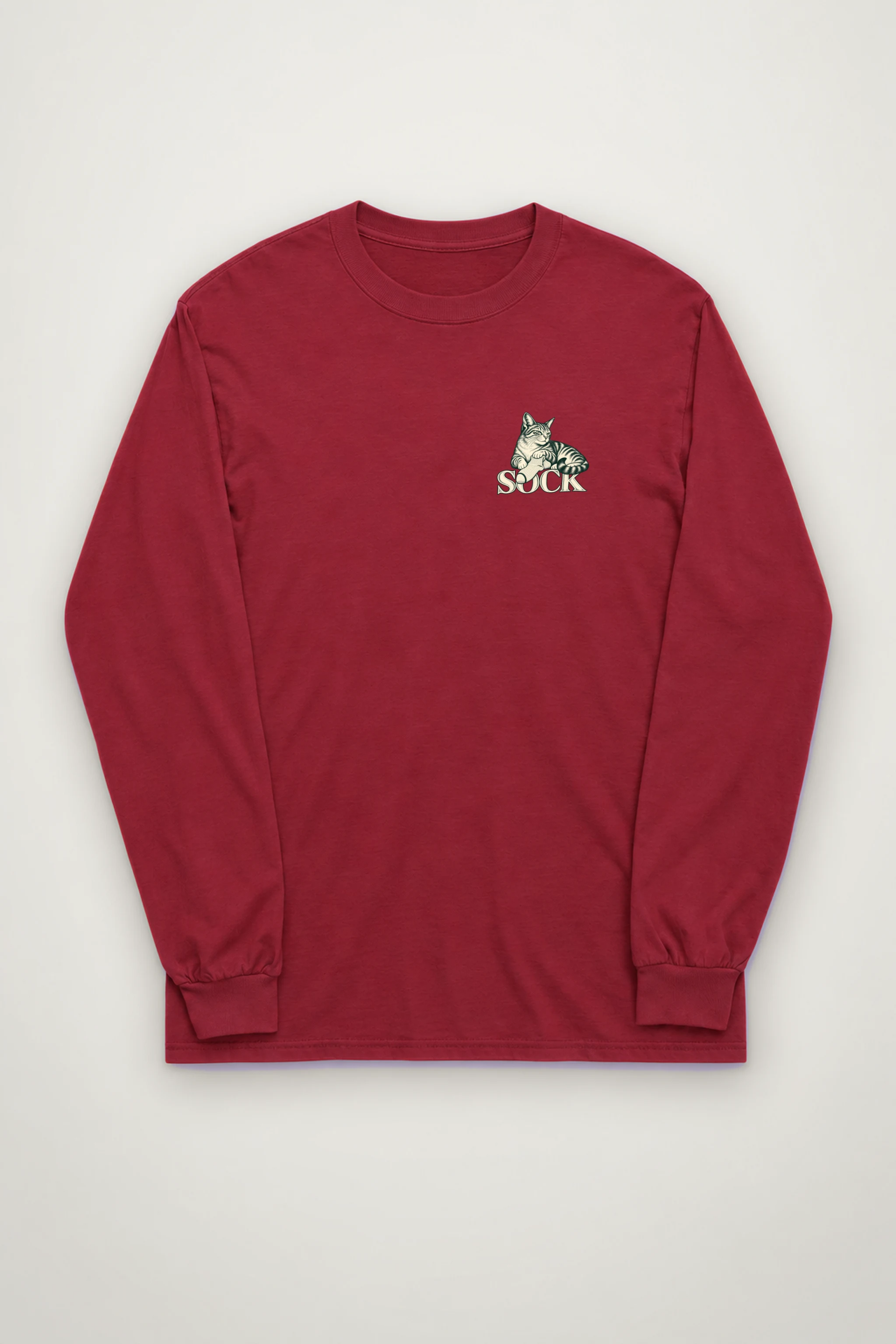 "Tabby With Sock" Unisex Longsleeve T-shirt