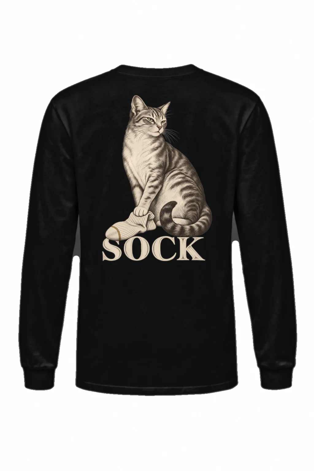 "Tabby With Sock" Unisex Longsleeve T-shirt