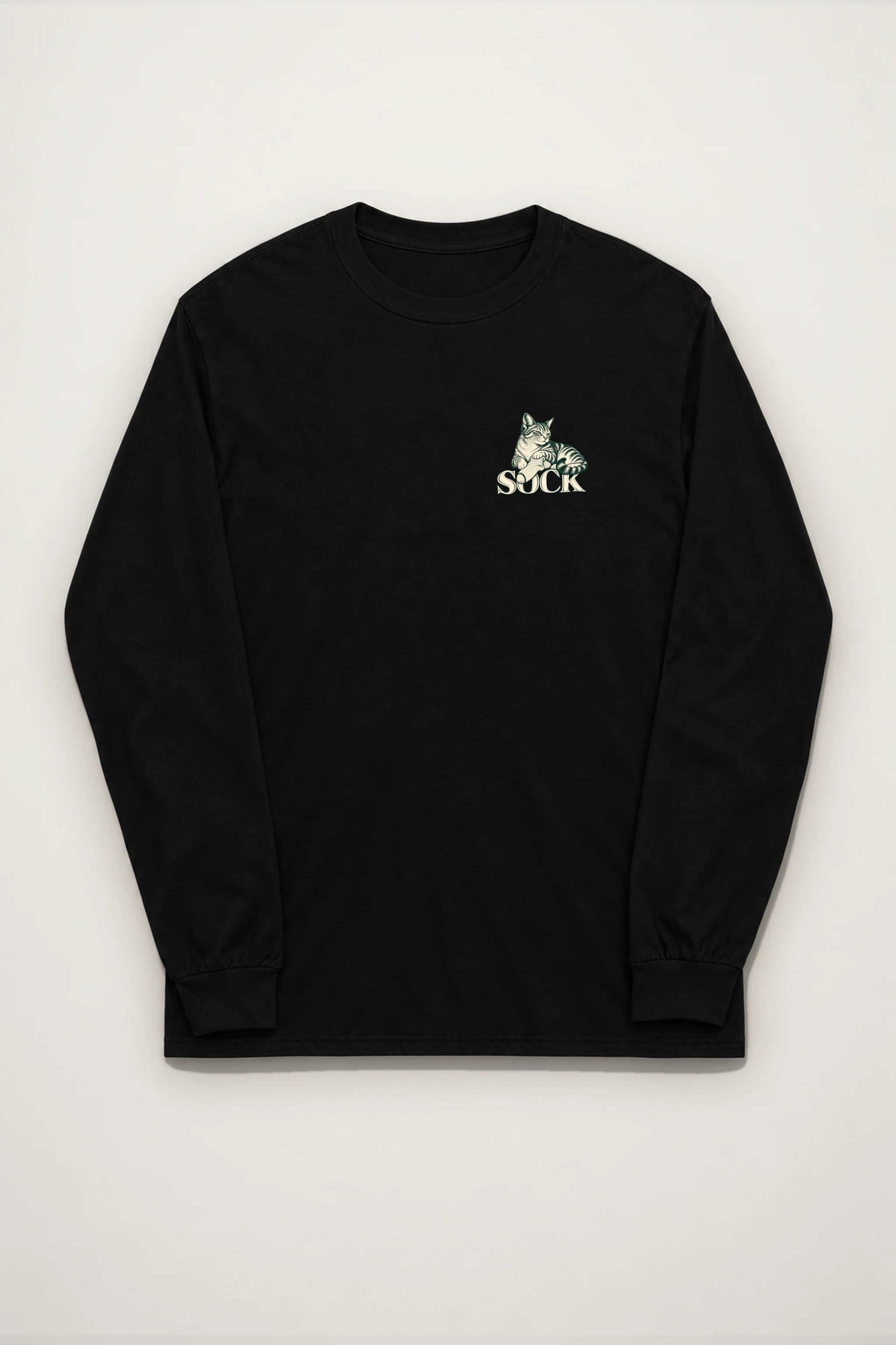"Tabby With Sock" Unisex Longsleeve T-shirt