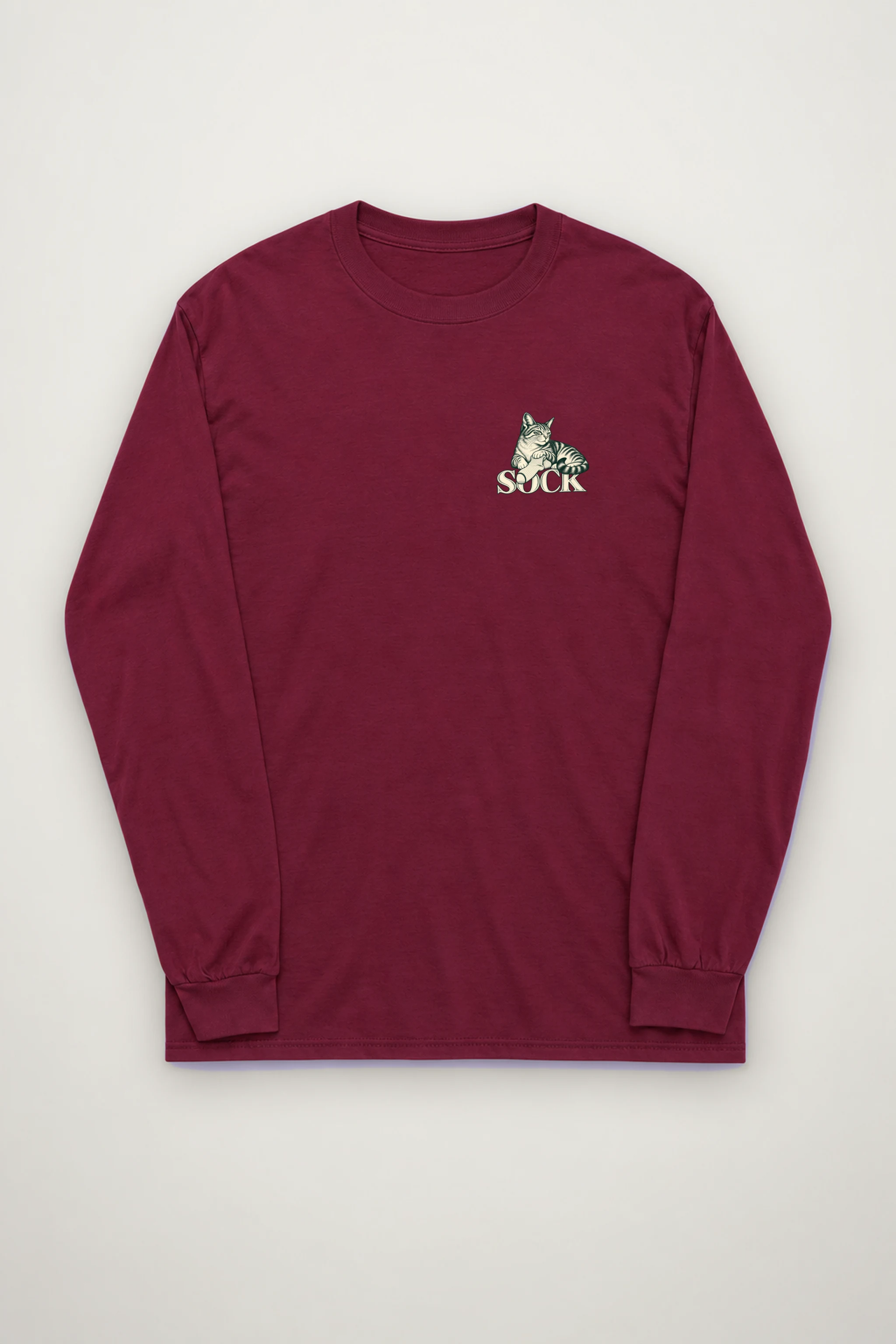 "Tabby With Sock" Unisex Longsleeve T-shirt