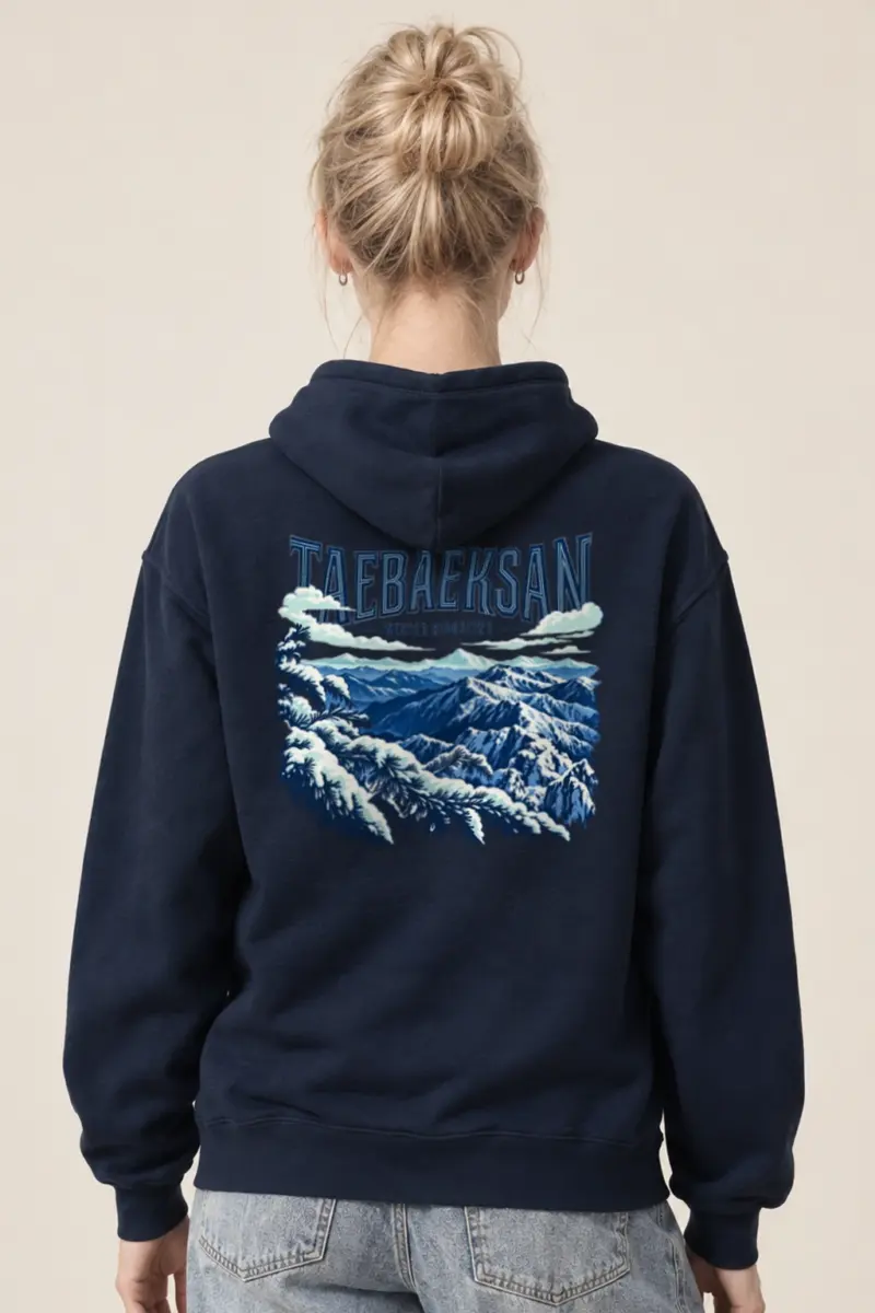 "Taebaeksan Winter Ridgeline" Heavy Blend Unisex Pullover Hoodie