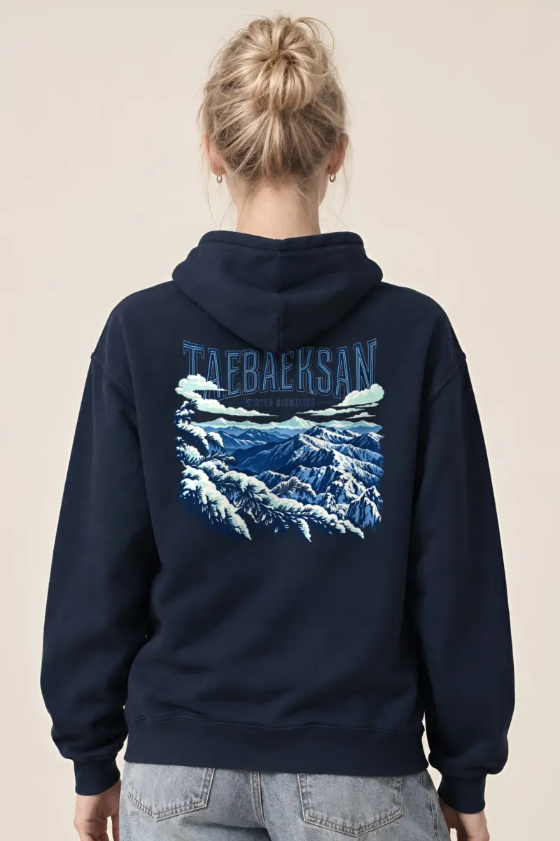 "Taebaeksan Winter Ridgeline" Heavy Blend Unisex Pullover Hoodie