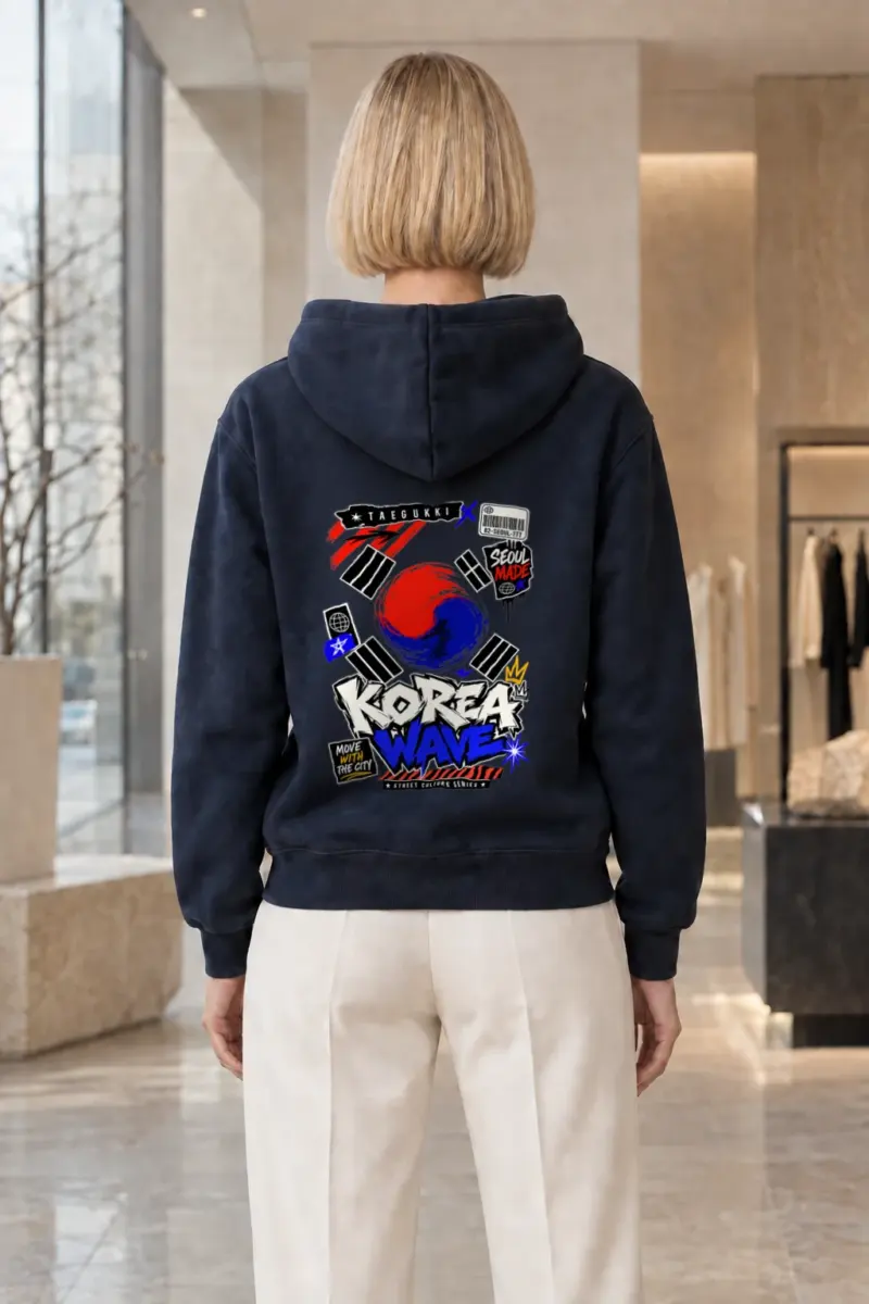 "Taegeukgi Street Wave" Heavy Blend Unisex Pullover Hoodie | Gildan 18500