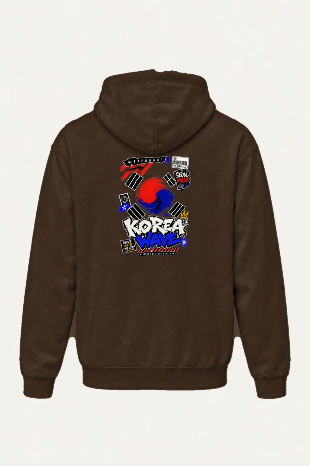 "Taegeukgi Street Wave" Heavy Blend Unisex Pullover Hoodie | Gildan 18500