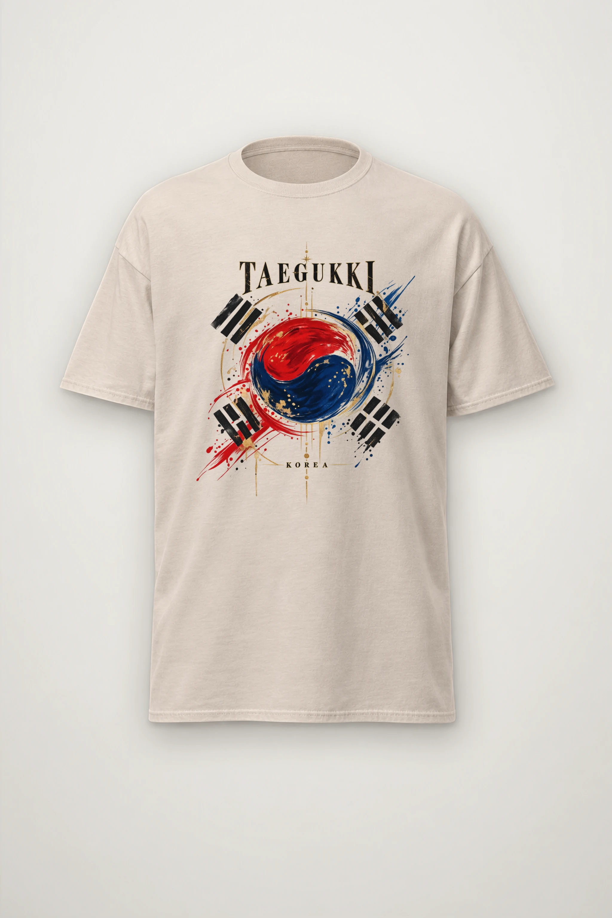 "Taegeukki Korea" Heavyweight Unisex Crewneck T-shirt