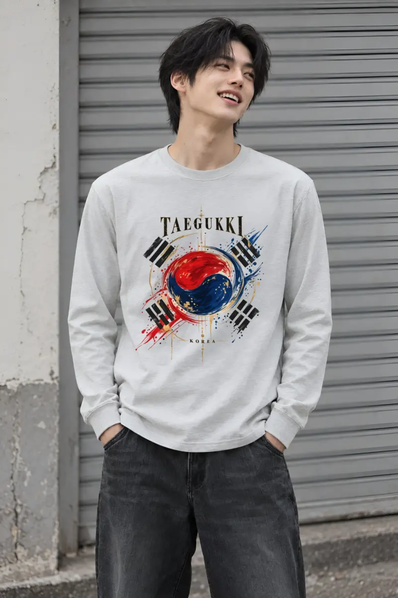 "Taegeukki Korea" Unisex Longsleeve T-shirt