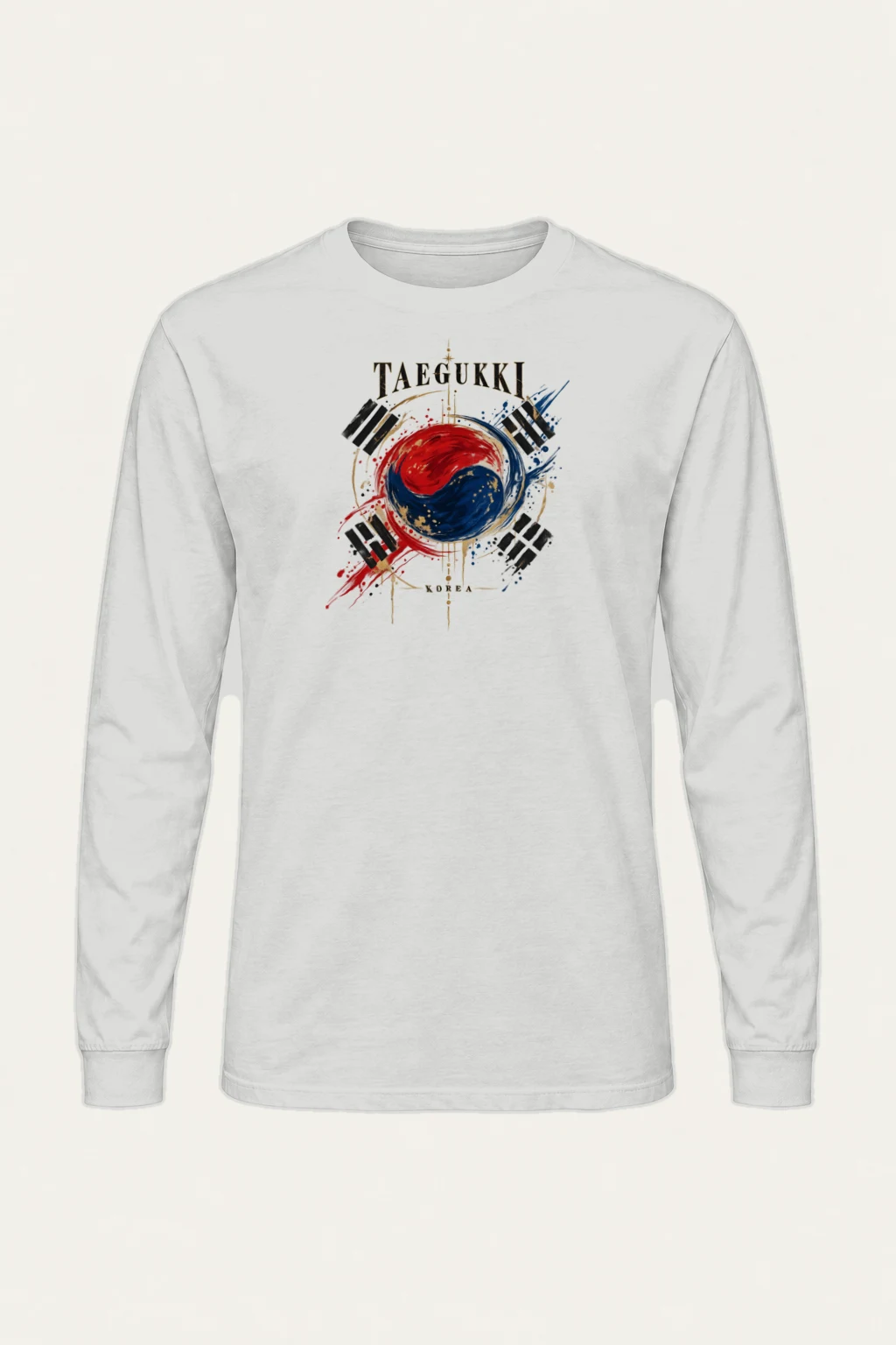"Taegeukki Korea" Unisex Longsleeve T-shirt | Gildan 2400