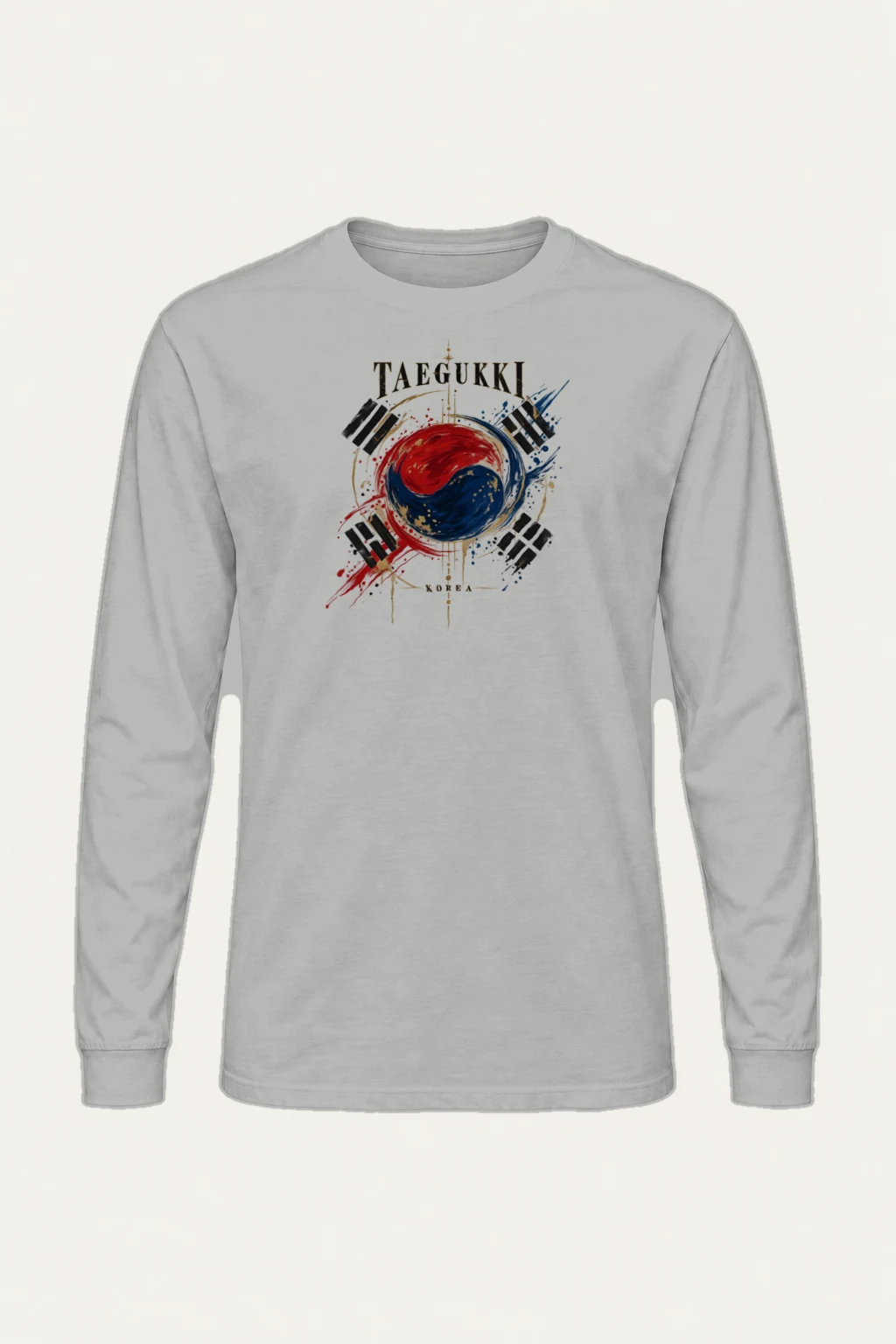 "Taegeukki Korea" Unisex Longsleeve T-shirt | Gildan 2400