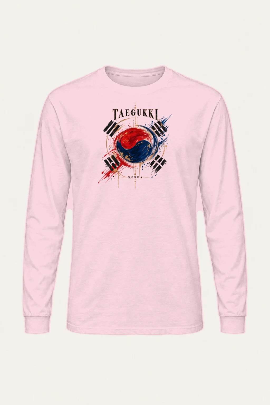 "Taegeukki Korea" Unisex Longsleeve T-shirt | Gildan 2400