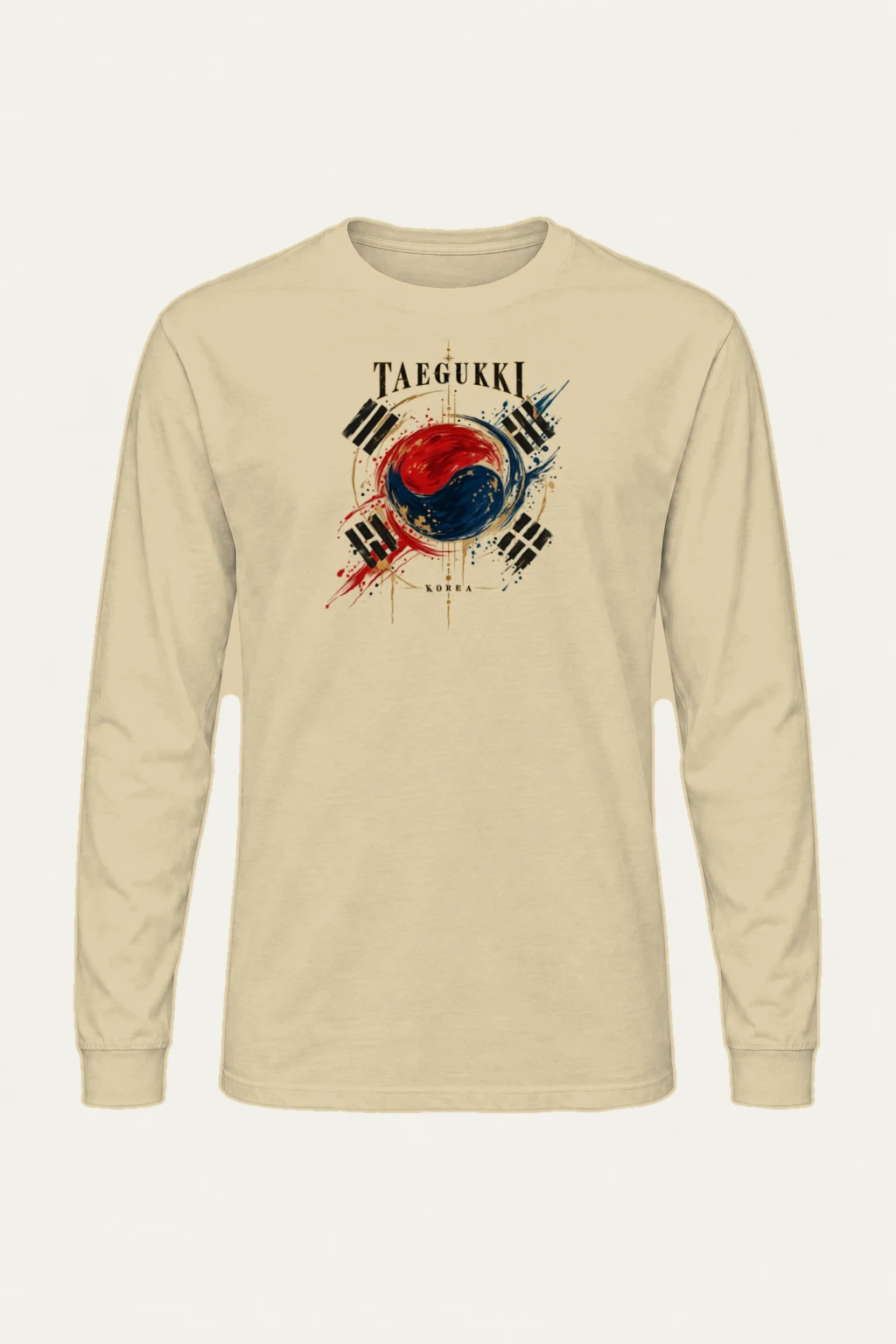"Taegeukki Korea" Unisex Longsleeve T-shirt | Gildan 2400