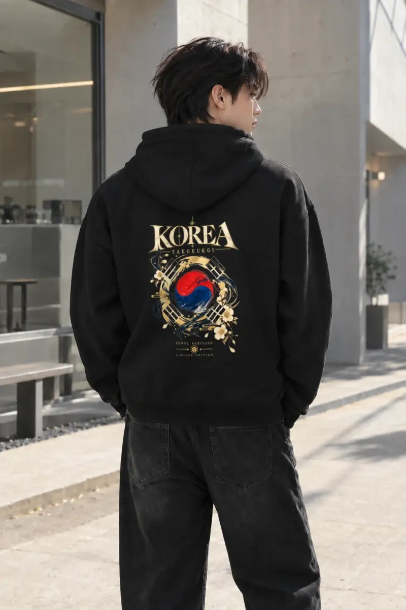 "Taegukgi Heritage" Heavy Blend Unisex Pullover Hoodie | Gildan 18500