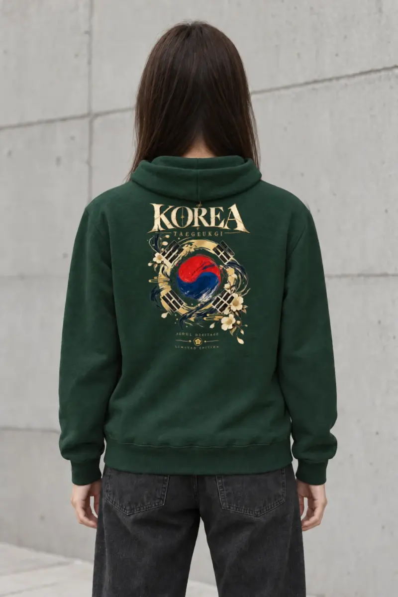 "Taegukgi Heritage" Heavy Blend Unisex Pullover Hoodie