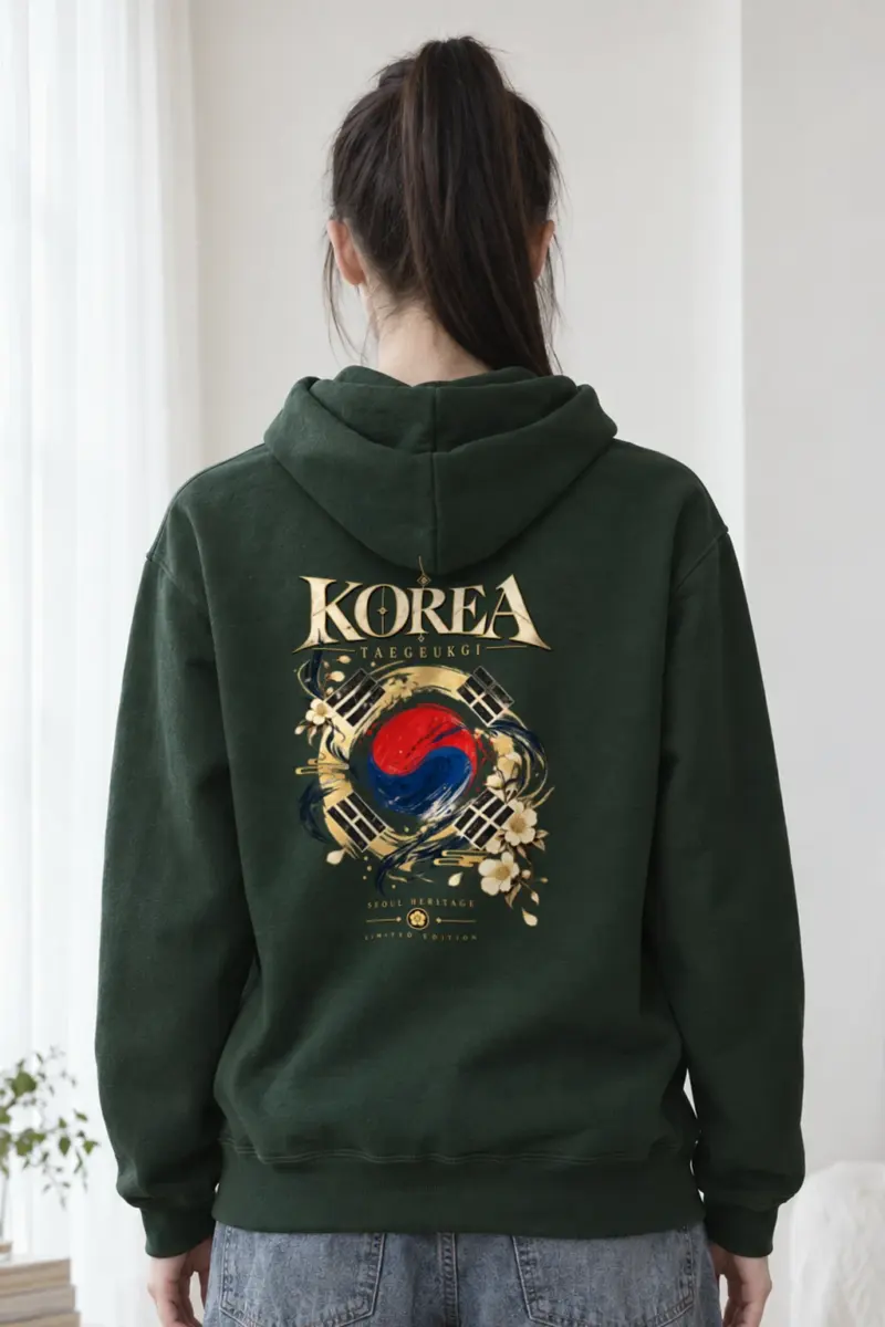 "Taegukgi Heritage" Heavy Blend Unisex Pullover Hoodie