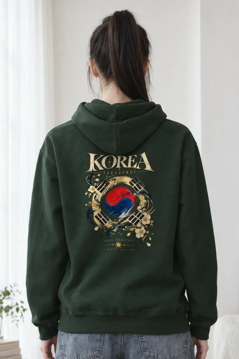 "Taegukgi Heritage" Heavy Blend Unisex Pullover Hoodie