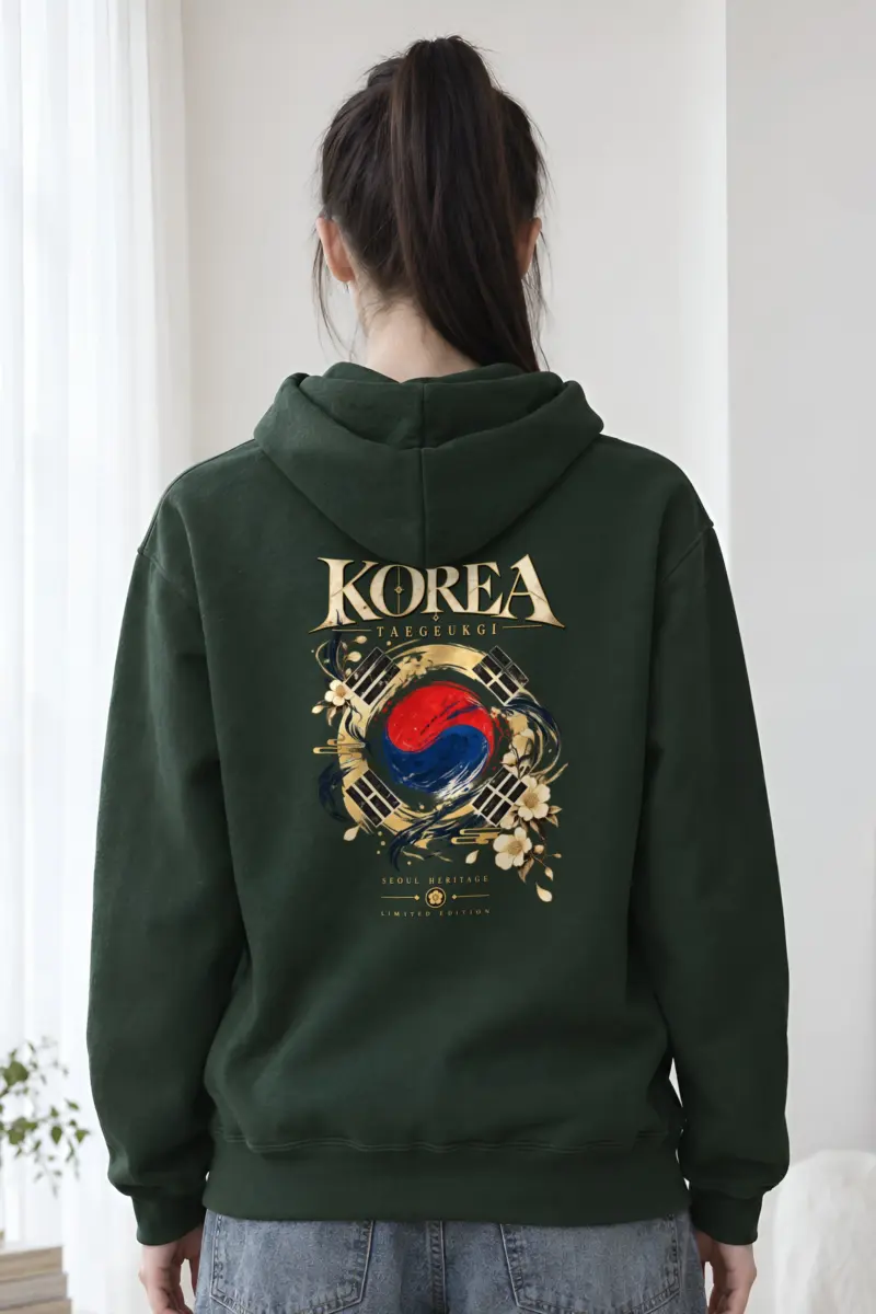 "Taegukgi Heritage" Heavy Blend Unisex Pullover Hoodie
