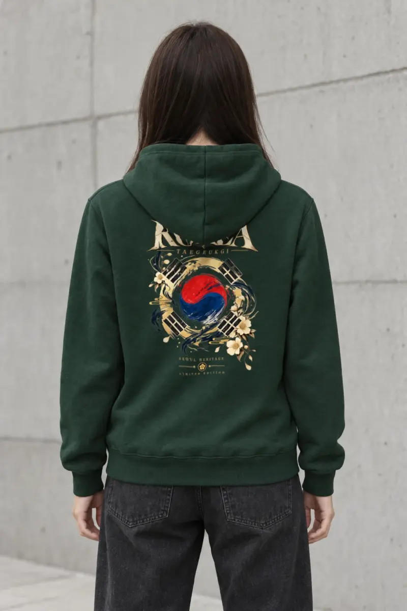 "Taegukgi Heritage" Heavy Blend Unisex Pullover Hoodie