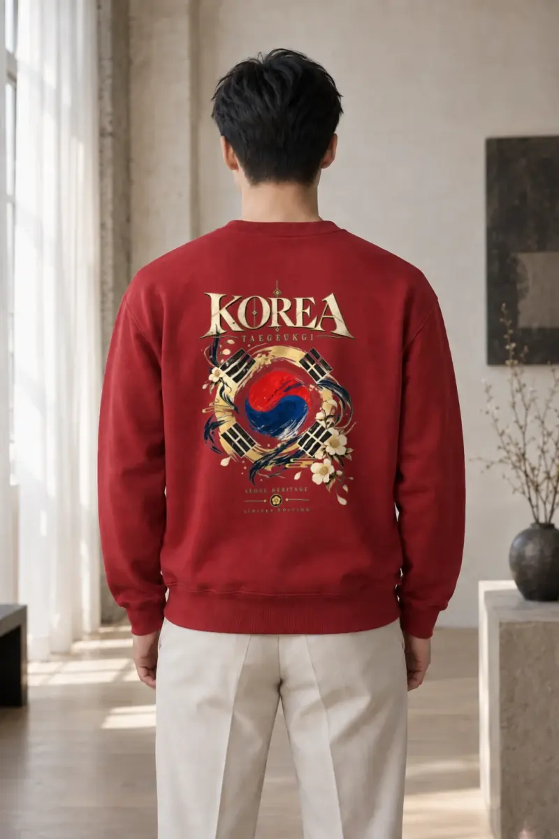 "Taegukgi Seoul Heritage" Heavy Blend Unisex Crewneck Sweatshirt | Gildan 18000