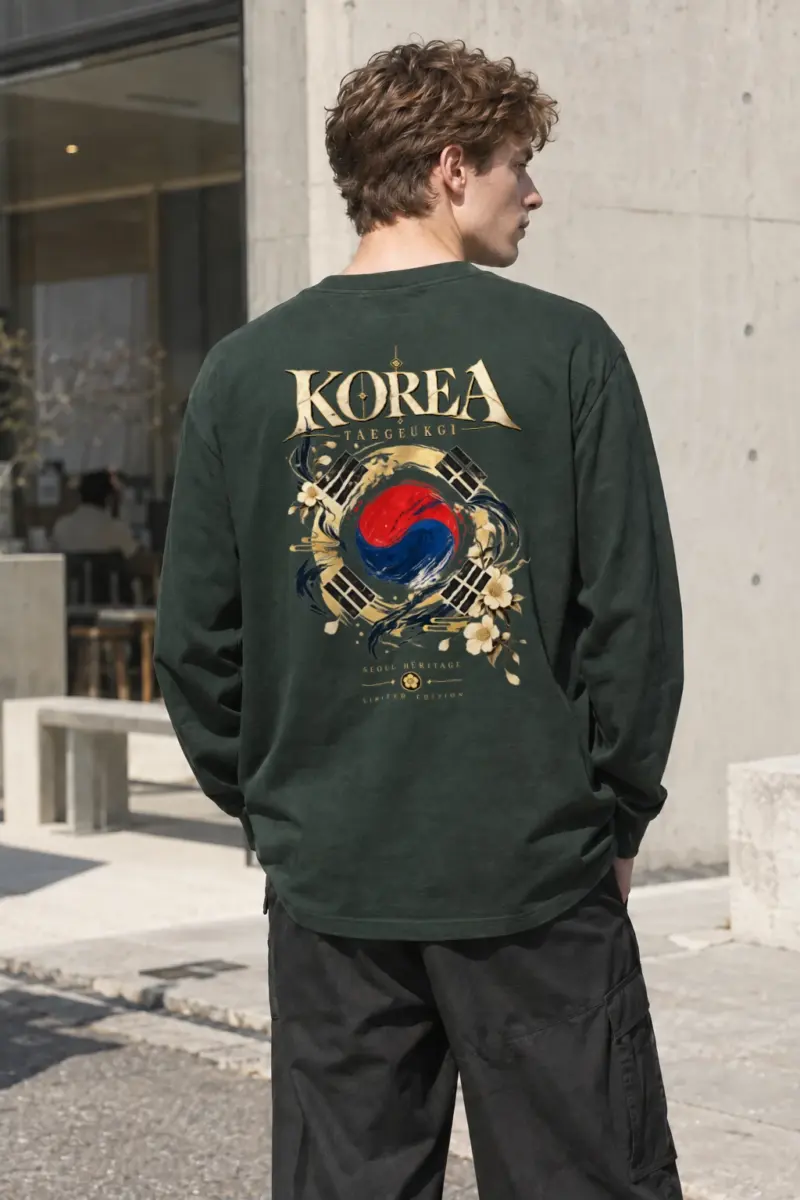 "Taegukgi Seoul Heritage" Unisex Longsleeve T-shirt | Gildan 2400