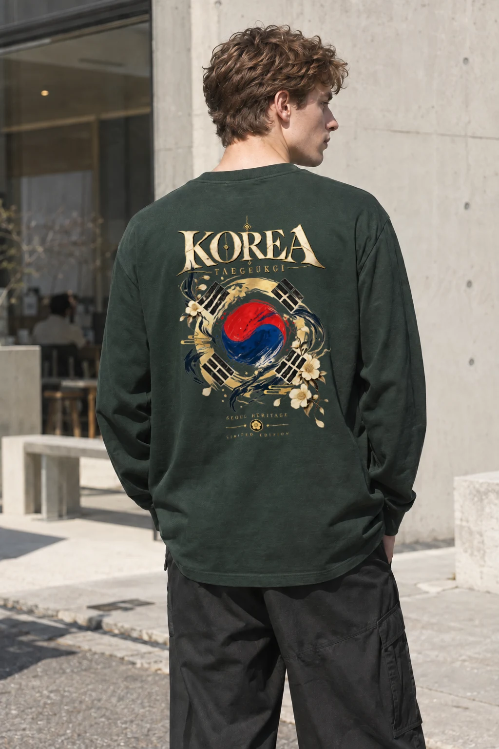 "Taegukgi Seoul Heritage" Unisex Longsleeve T-shirt | Gildan 2400