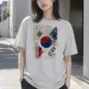 "Taegukki Korea" Heavyweight Unisex Crewneck T-shirt | Gildan 5000
