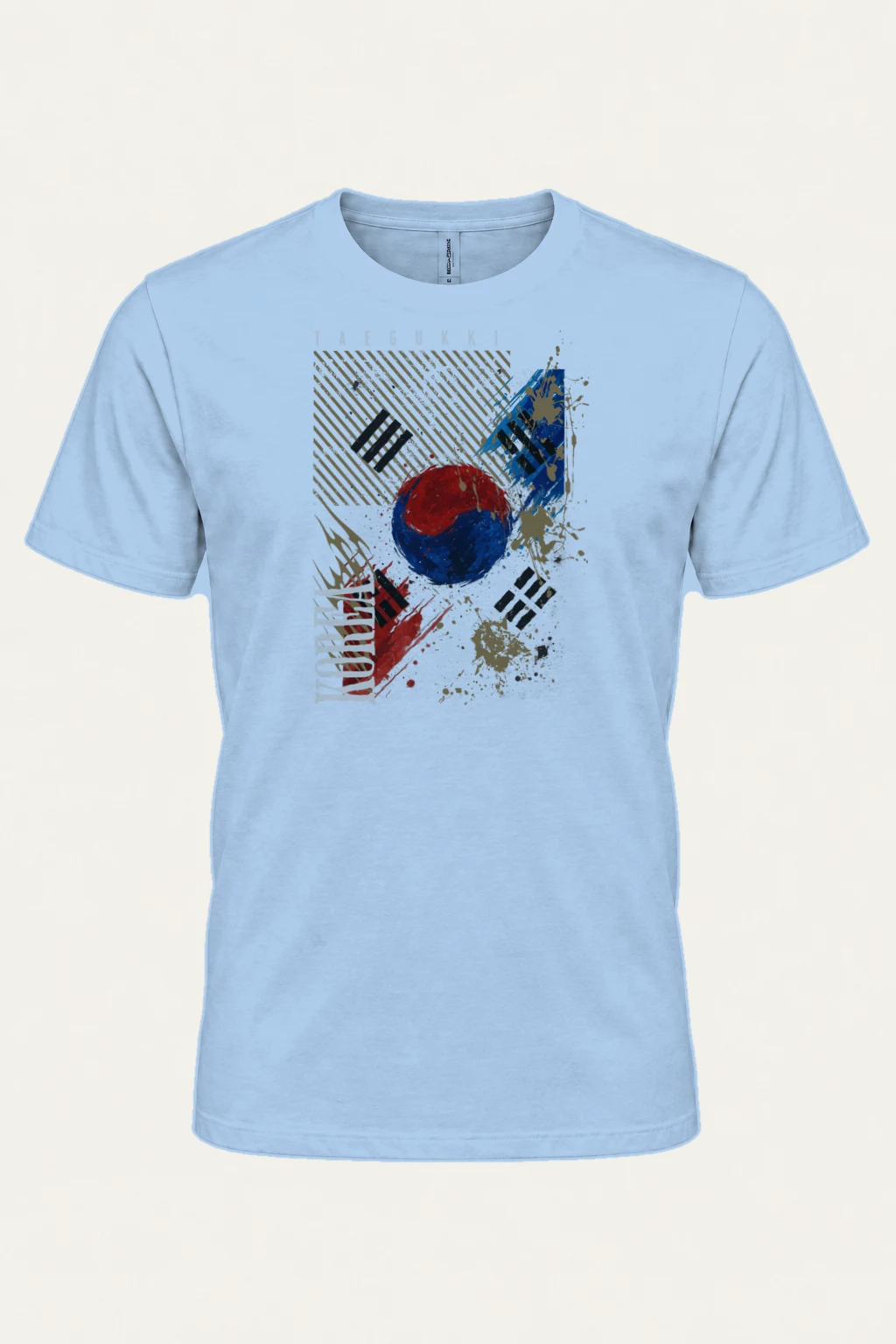 "Taegukki Korea" Heavyweight Unisex Crewneck T-shirt | Gildan 5000