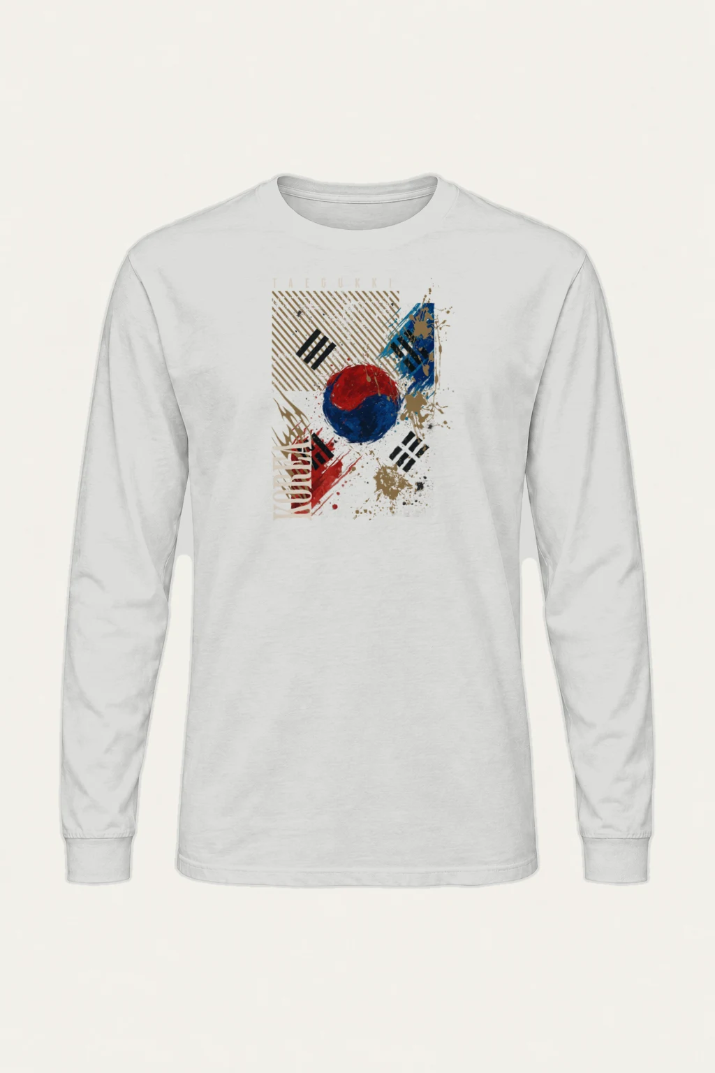 "Taegukki Korea" Unisex Longsleeve T-shirt | Gildan 2400