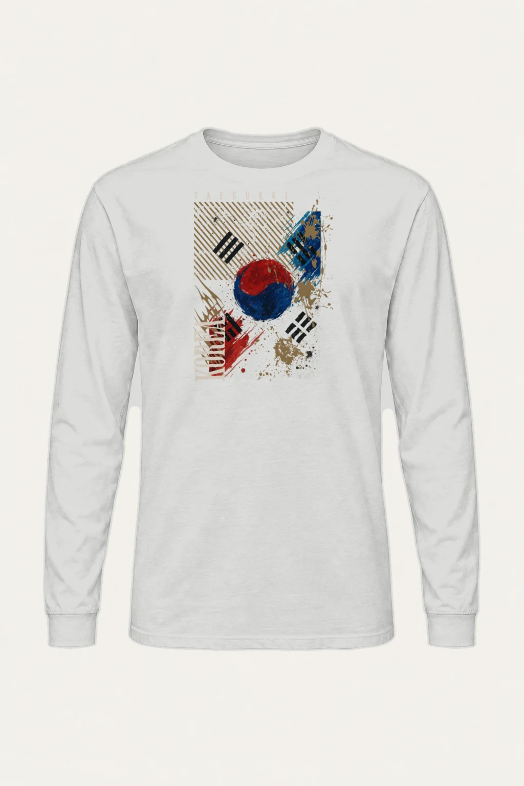 "Taegukki Korea" Unisex Longsleeve T-shirt | Gildan 2400