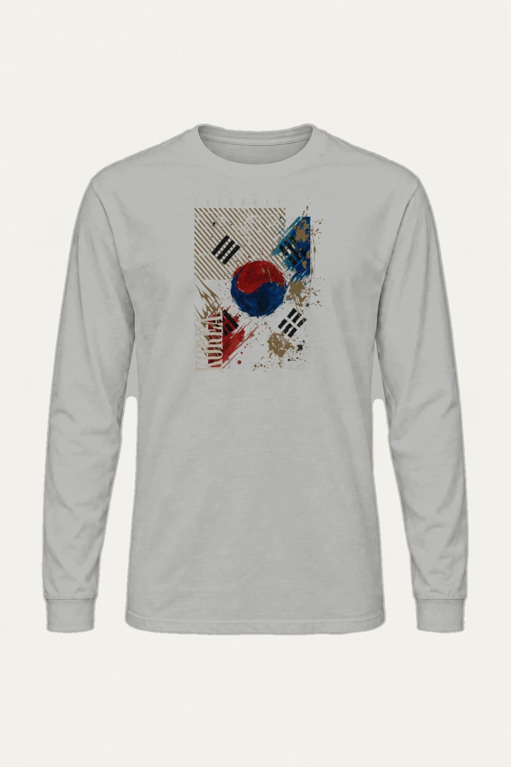 "Taegukki Korea" Unisex Longsleeve T-shirt | Gildan 2400