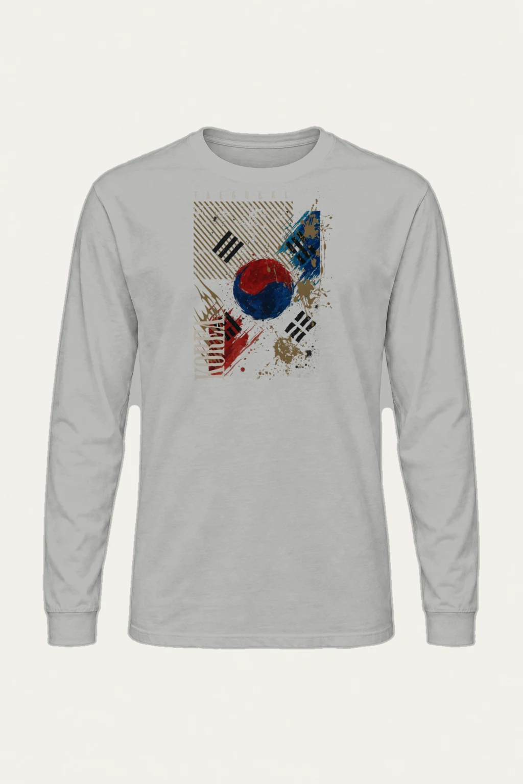 "Taegukki Korea" Unisex Longsleeve T-shirt | Gildan 2400
