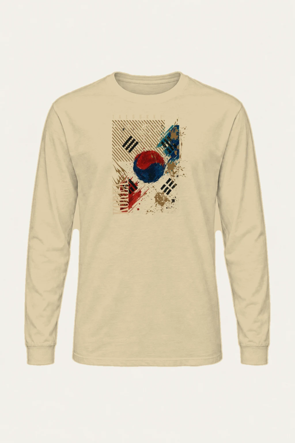 "Taegukki Korea" Unisex Longsleeve T-shirt | Gildan 2400