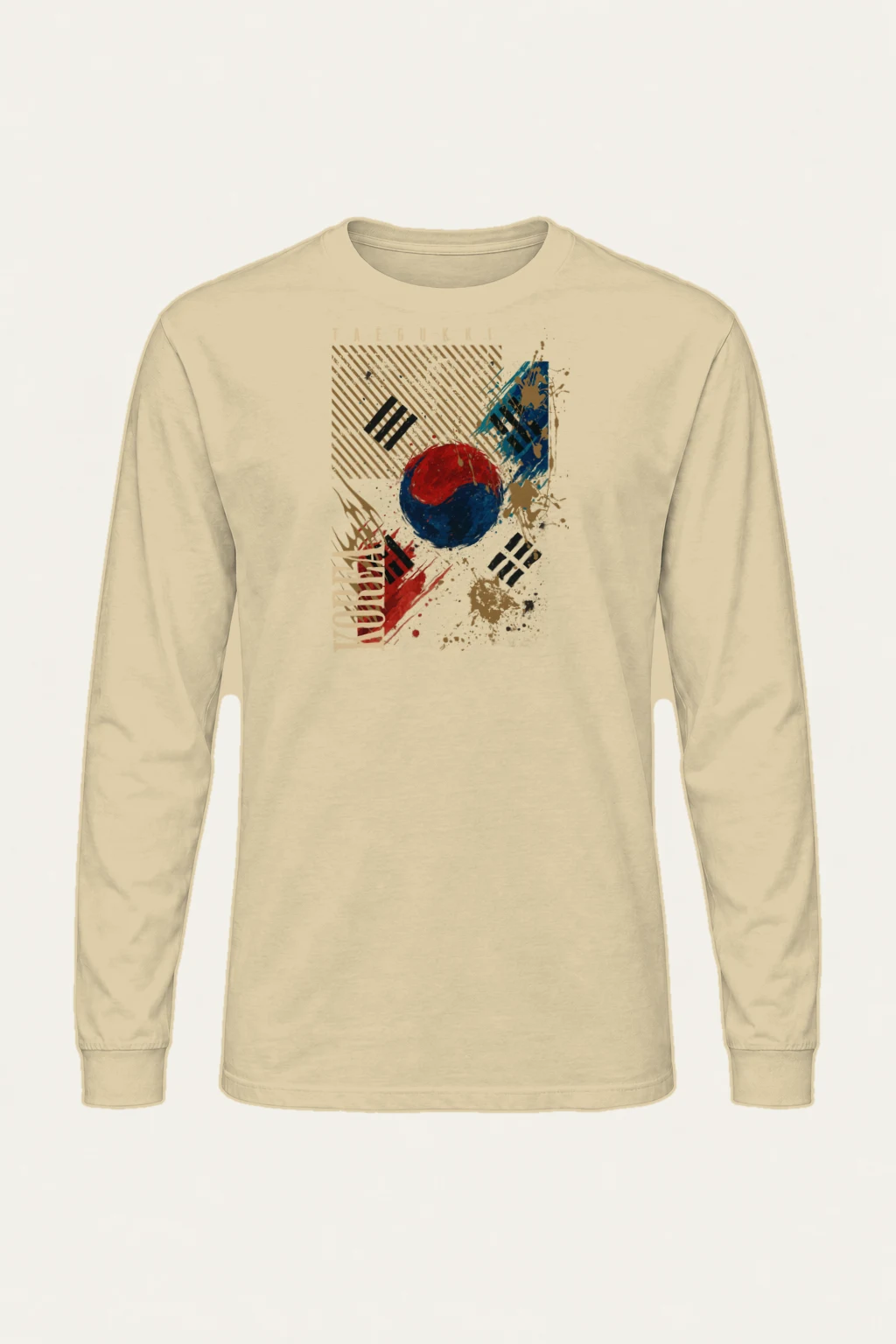 "Taegukki Korea" Unisex Longsleeve T-shirt | Gildan 2400