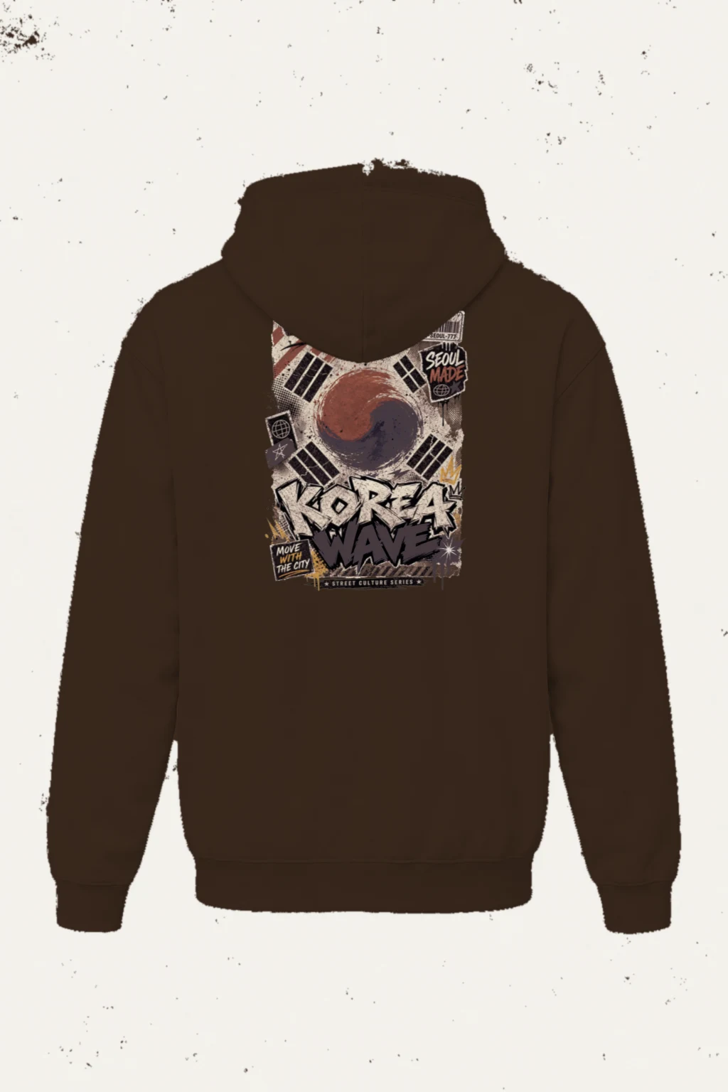"Taegukki Seoul Wave" Heavy Blend Unisex Pullover Hoodie | Gildan 18500