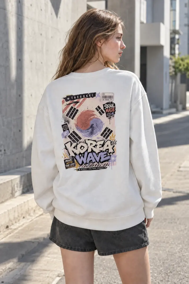 "Taegukki Street Culture" Heavy Blend Unisex Crewneck Sweatshirt | Gildan 18000