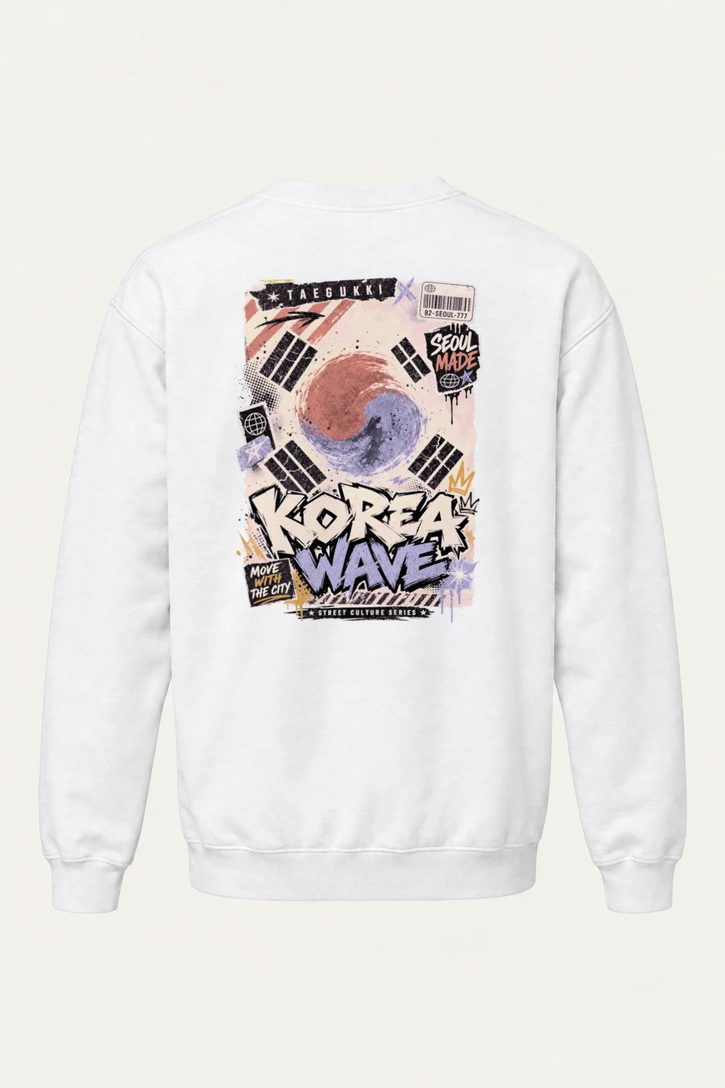 "Taegukki Street Culture" Heavy Blend Unisex Crewneck Sweatshirt | Gildan 18000