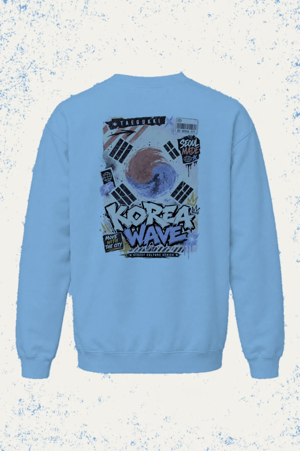"Taegukki Street Culture" Heavy Blend Unisex Crewneck Sweatshirt | Gildan 18000