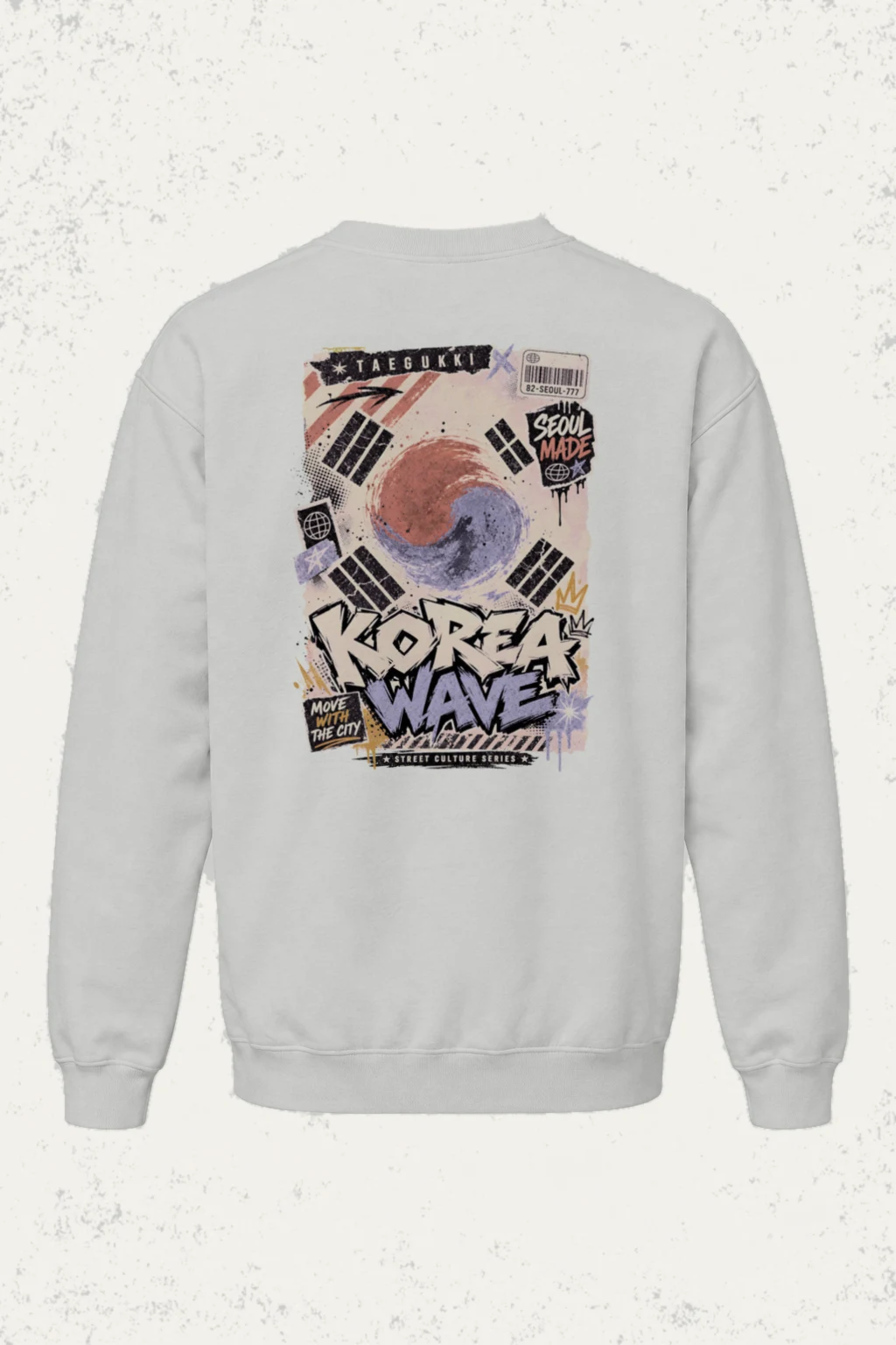 "Taegukki Street Culture" Heavy Blend Unisex Crewneck Sweatshirt | Gildan 18000