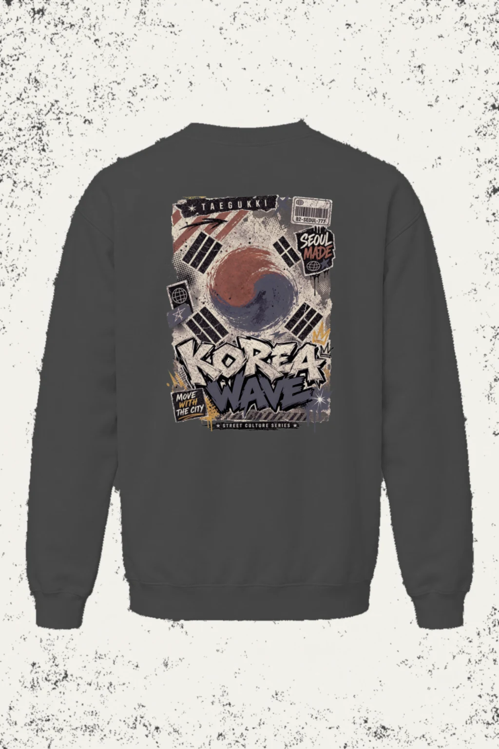 "Taegukki Street Culture" Heavy Blend Unisex Crewneck Sweatshirt | Gildan 18000