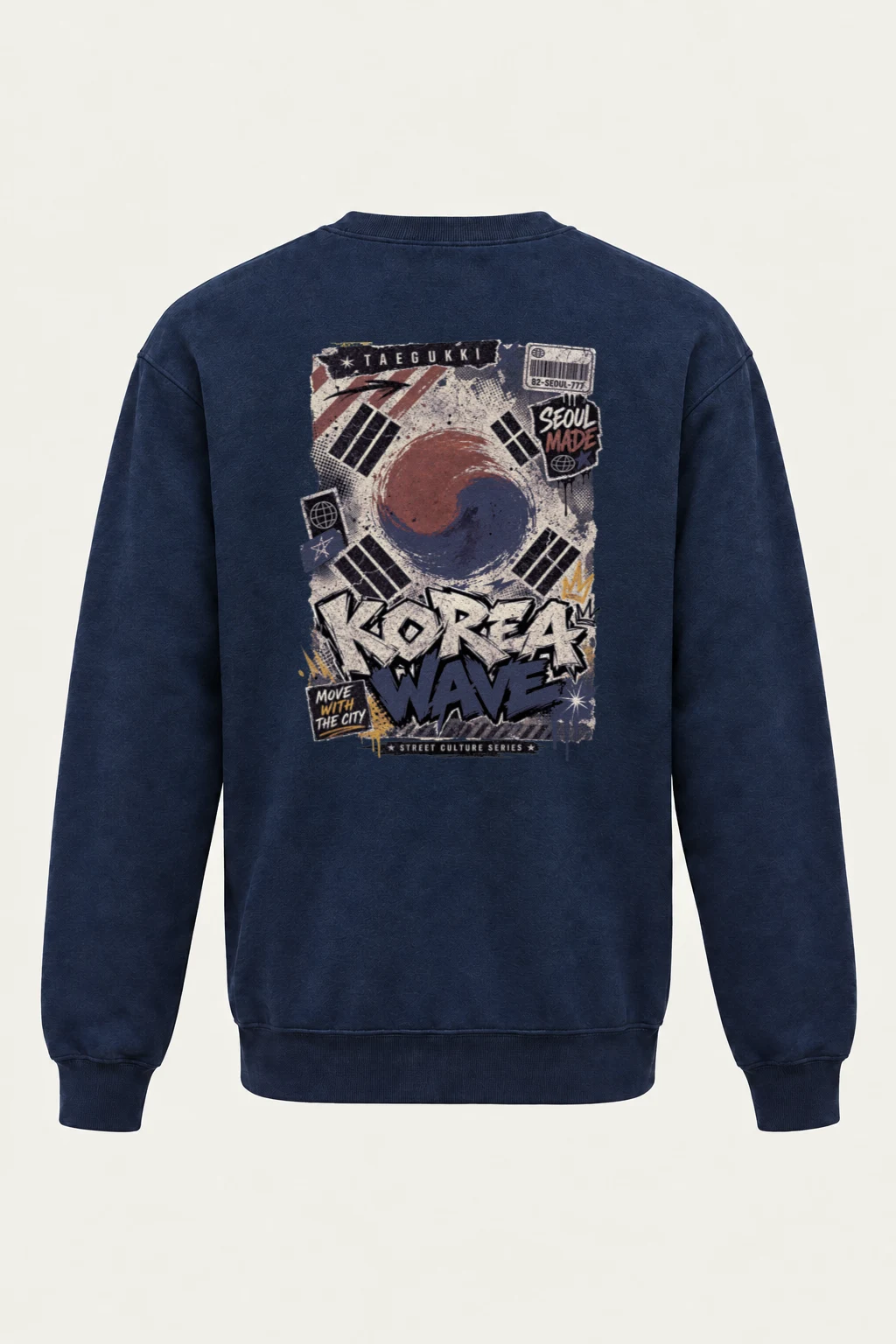 "Taegukki Street Culture" Heavy Blend Unisex Crewneck Sweatshirt | Gildan 18000