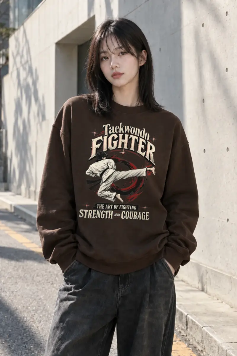 "Taekwondo Fighter" Heavy Blend Unisex Crewneck Sweatshirt | Gildan 18000