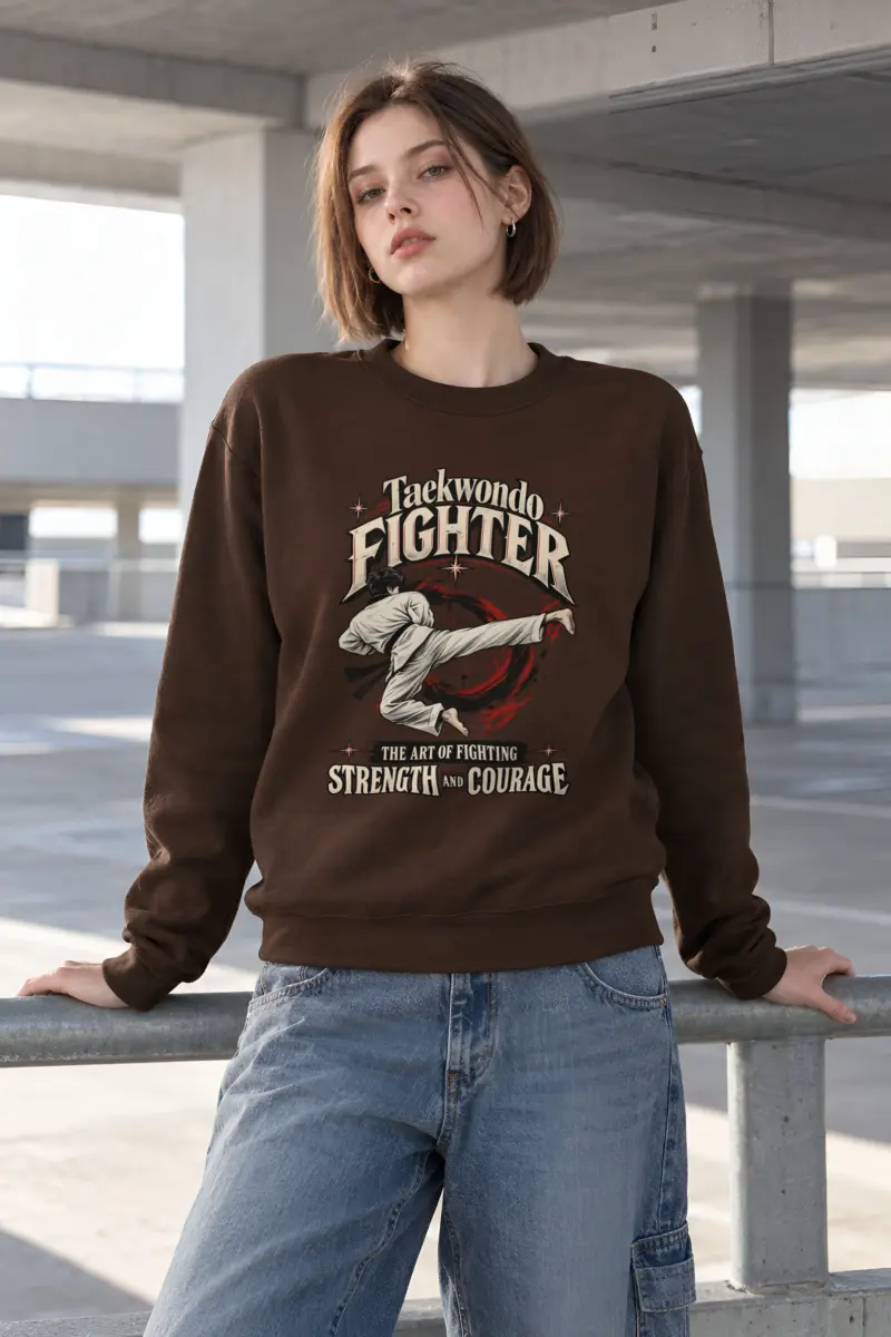 "Taekwondo Fighter" Heavy Blend Unisex Crewneck Sweatshirt